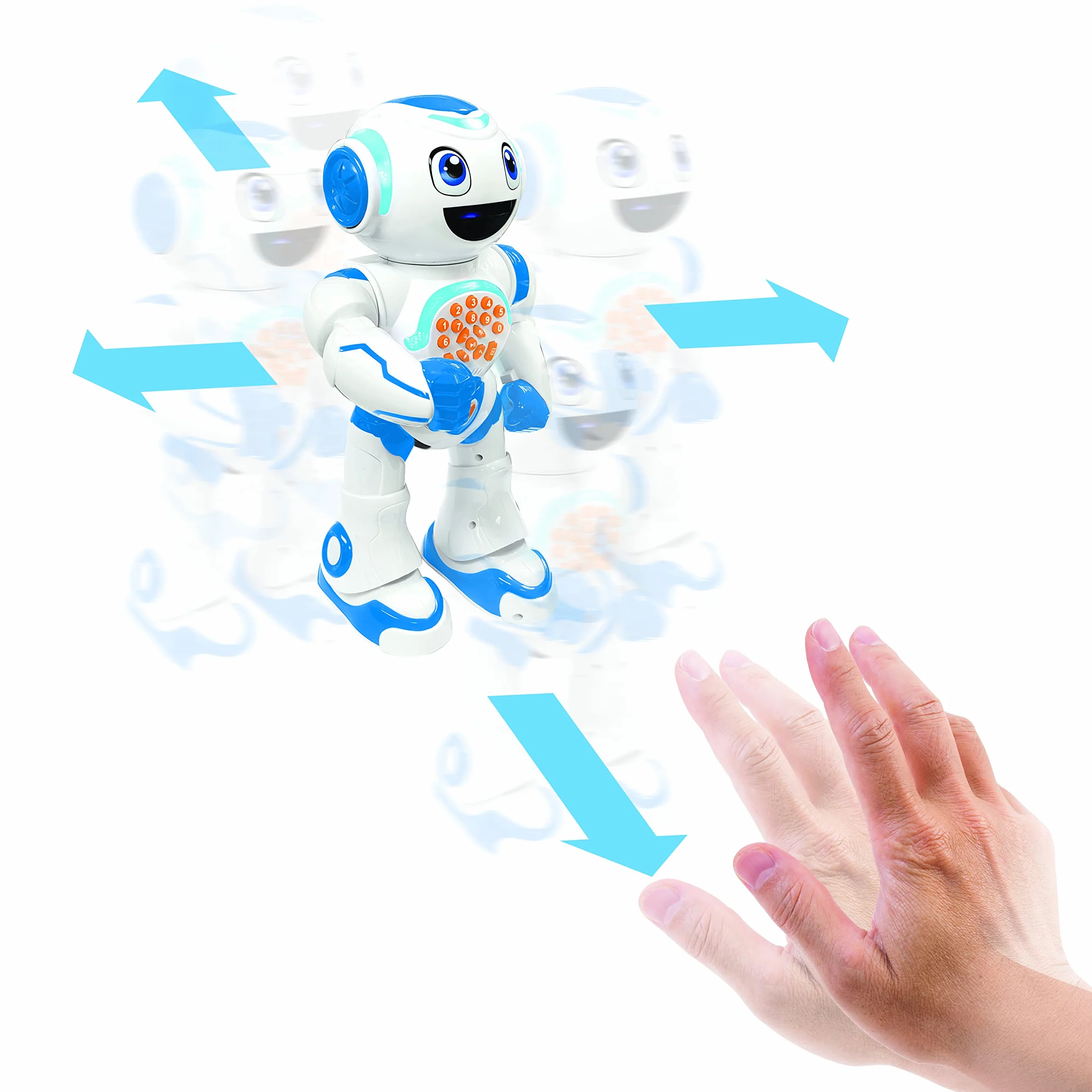 LEXIBOOK, Powerman Star, Robô de brinquedo de controlo, Remoto Stem Programável para crianças 4+, Portugués, ROB85PT