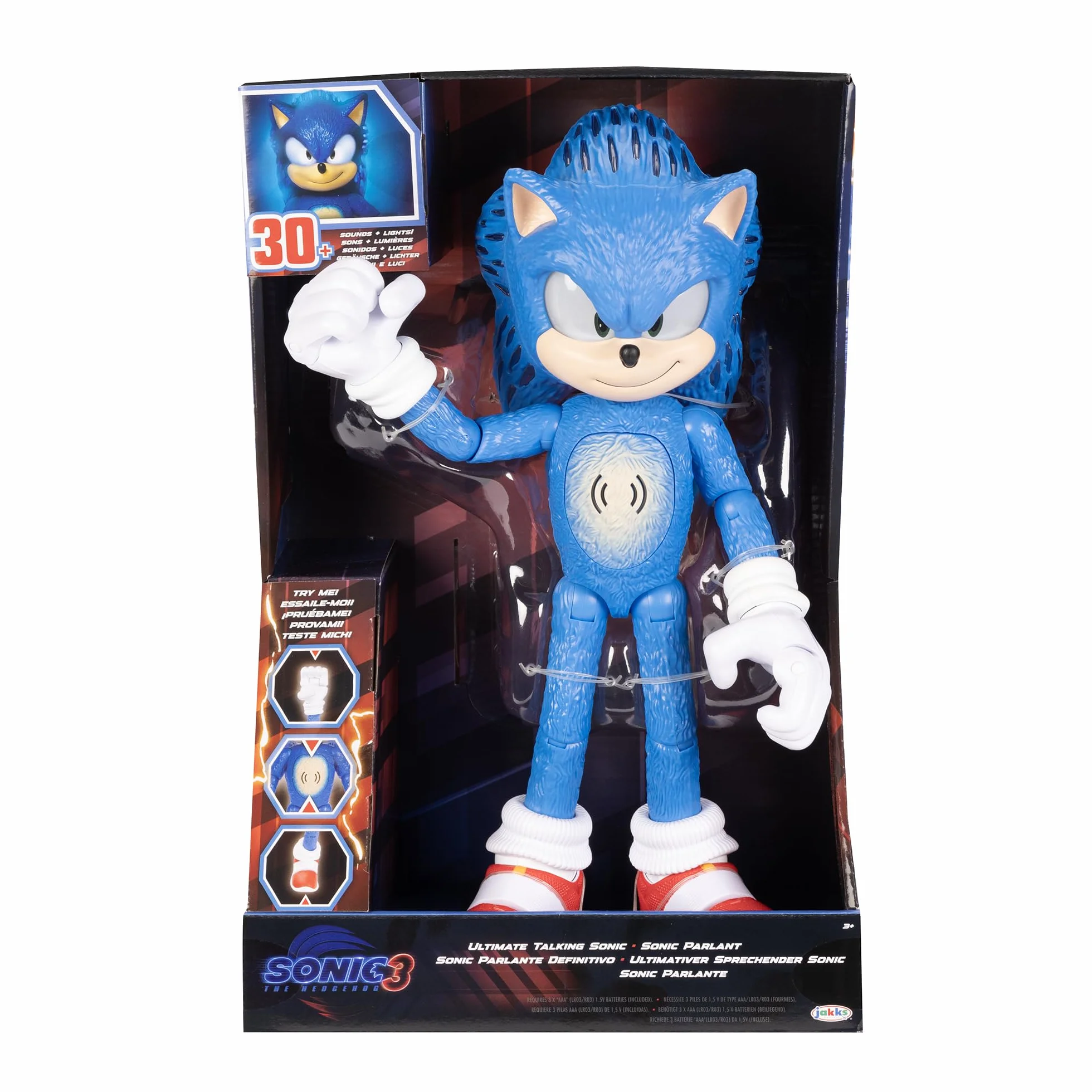 Sonic - Peluche Sonic con Funciones de 35 cm de Altura