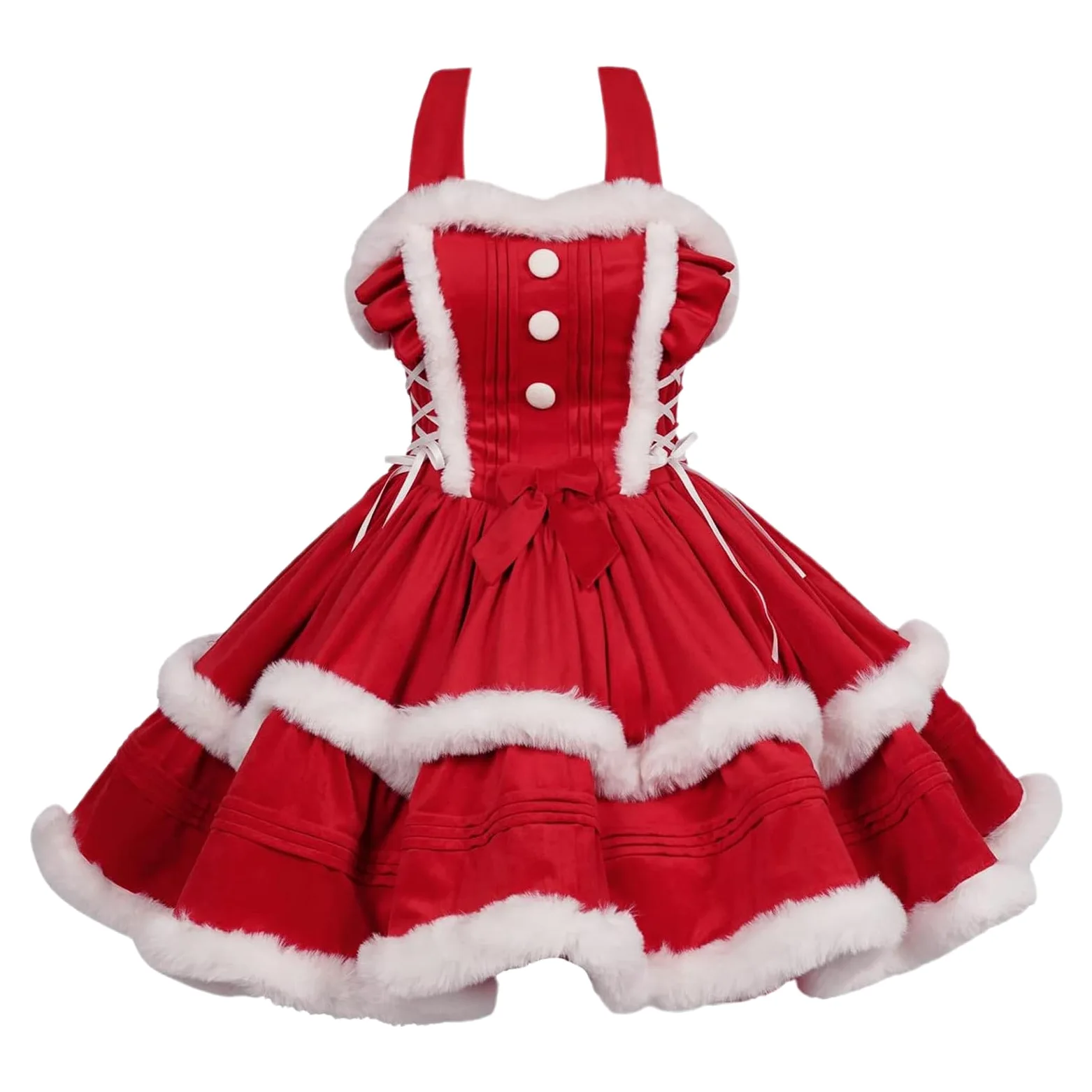 Disfraz de Caperucita Roja | Vestido sexy para niña | Disfraz de Santa Claus | Vestido de tirantes con capa