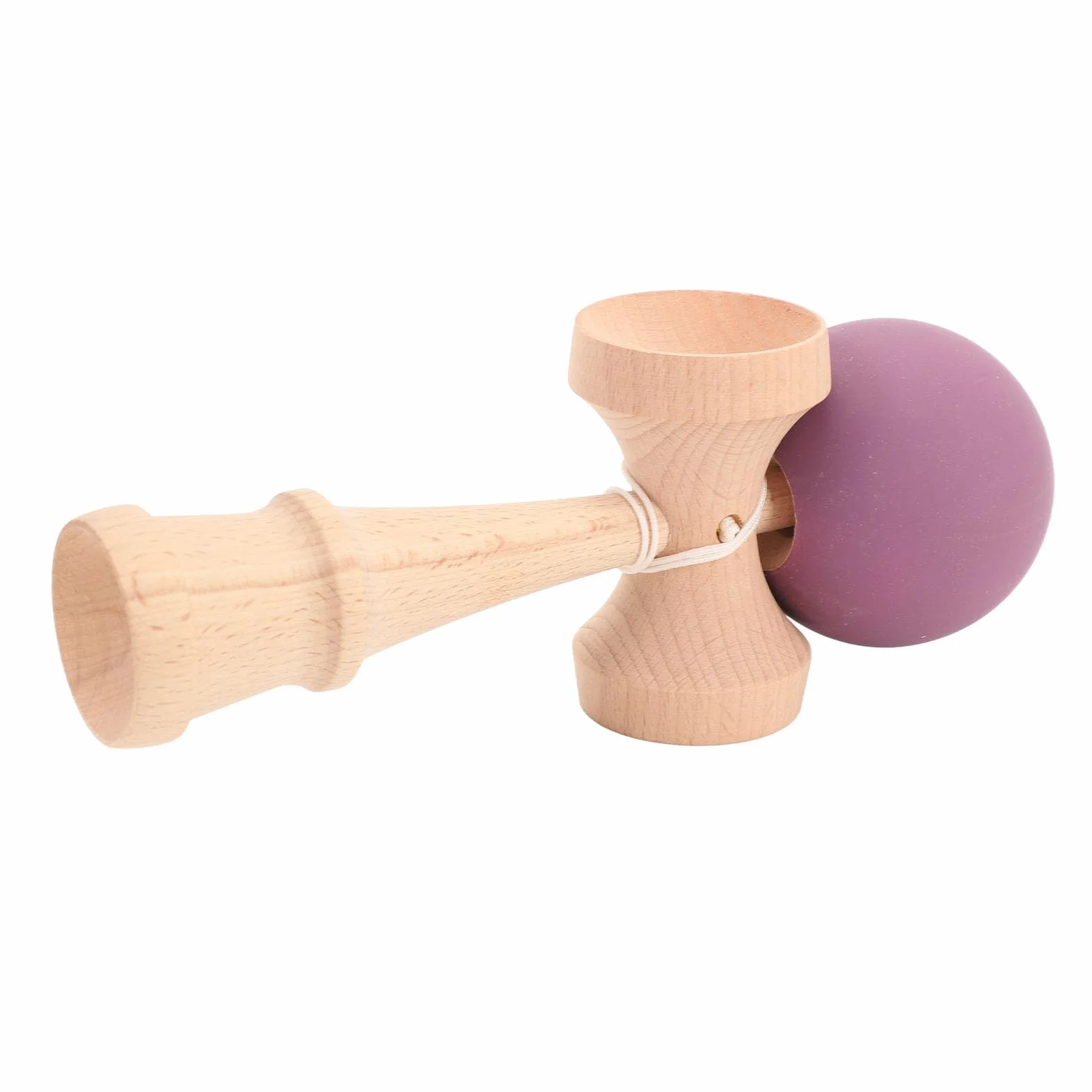 Eujgoov Kendama de Beech Madera, con Cuerda para Juegos Grupales Fiestas de Cumpleaños (Morado)