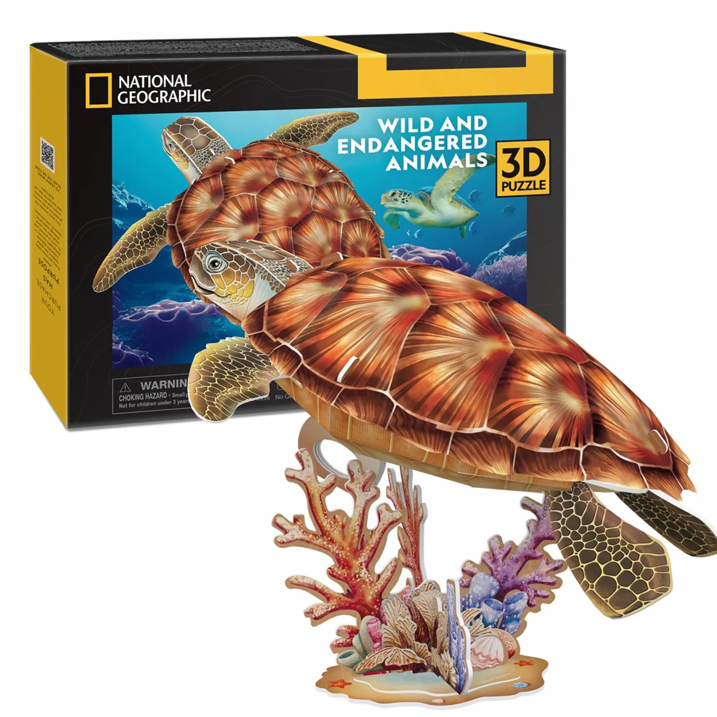 National Geographic - Tortuga Marina | Puzzle 3D | Maquetas para Montar | Regalo Niño 8 Años | Regalo Niña 8 Años | Manualidades Adultos | Puzzle Infantil | 31 Piezas