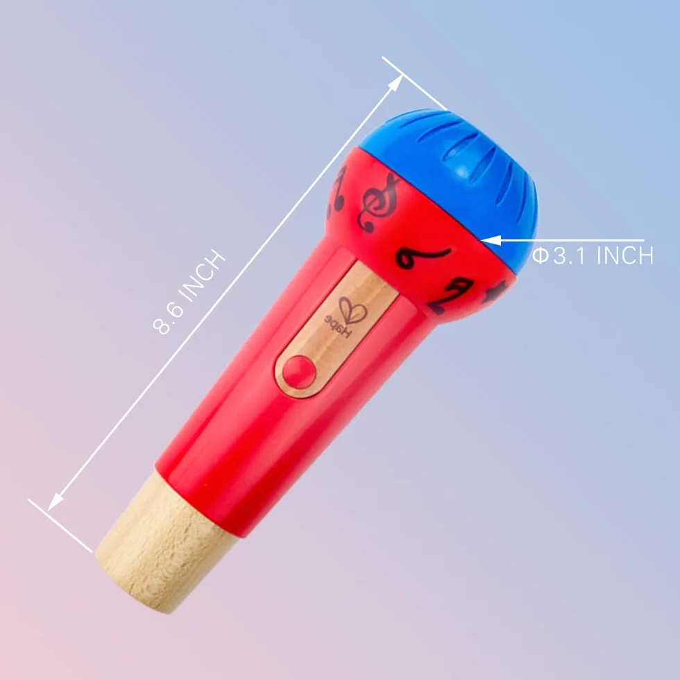 Hape Micrófono Eco Prodigioso, Micrófono de Juguete con Amplificador de Voz Sin Pilas para Niños y Niñas a Partir de 1 Año (el embalaje puede variar)
