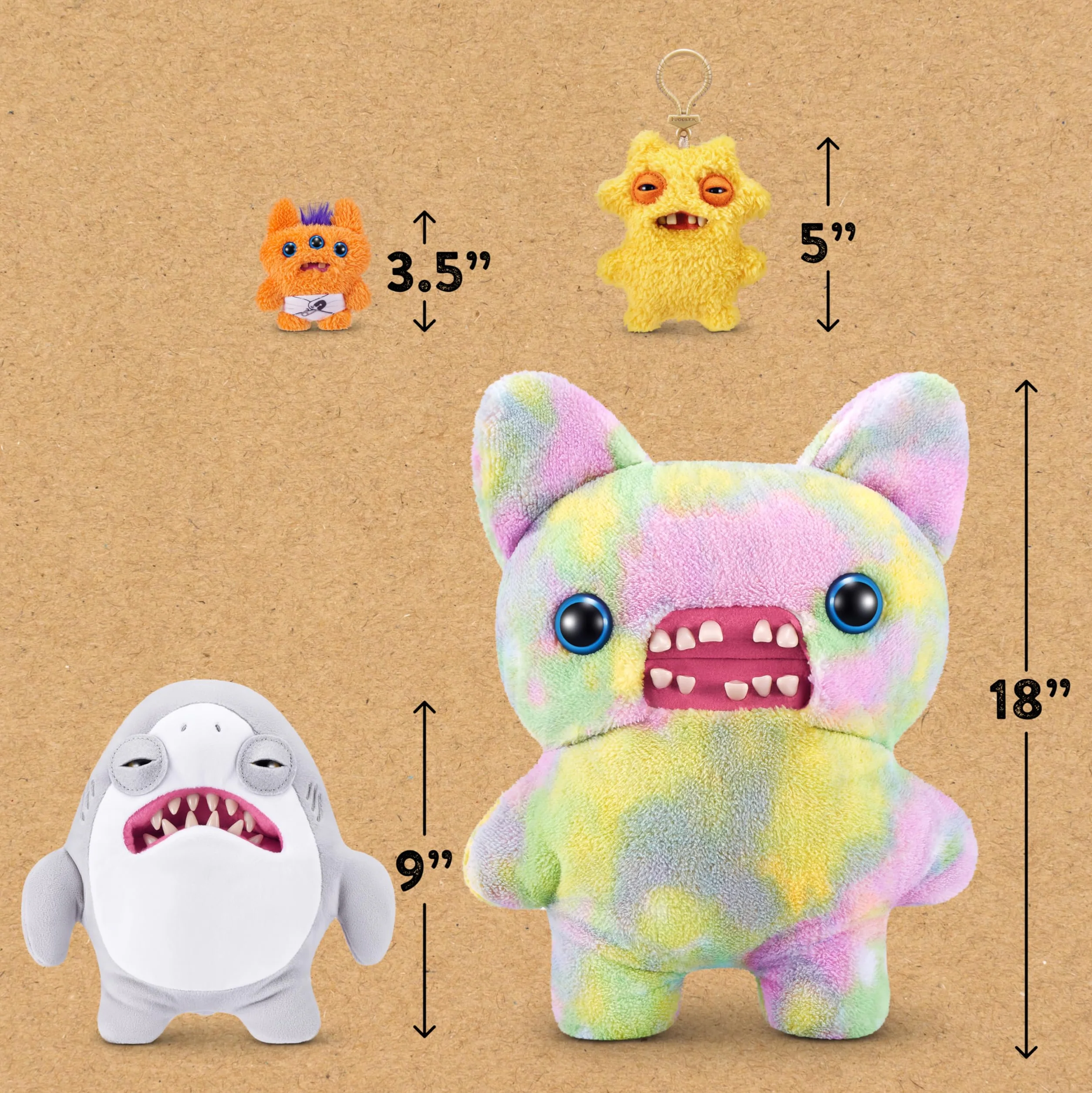 Fuggler Jaws Peluche con Licencia de 9 pulgadas/22 cm por ZURU – Monstruo Divertido Feo de Peluche, Juguete Coleccionable Espeluznante para Niños, Preadolescentes, Adolescentes y Adultos