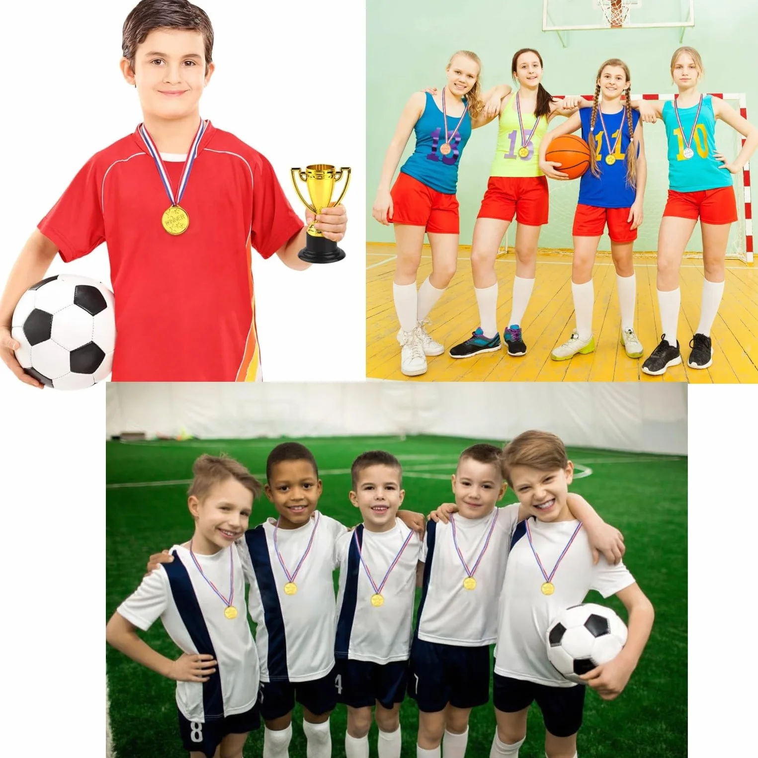 JZK Trophy Cups Copas de Trofeo, Dorado, Talla única