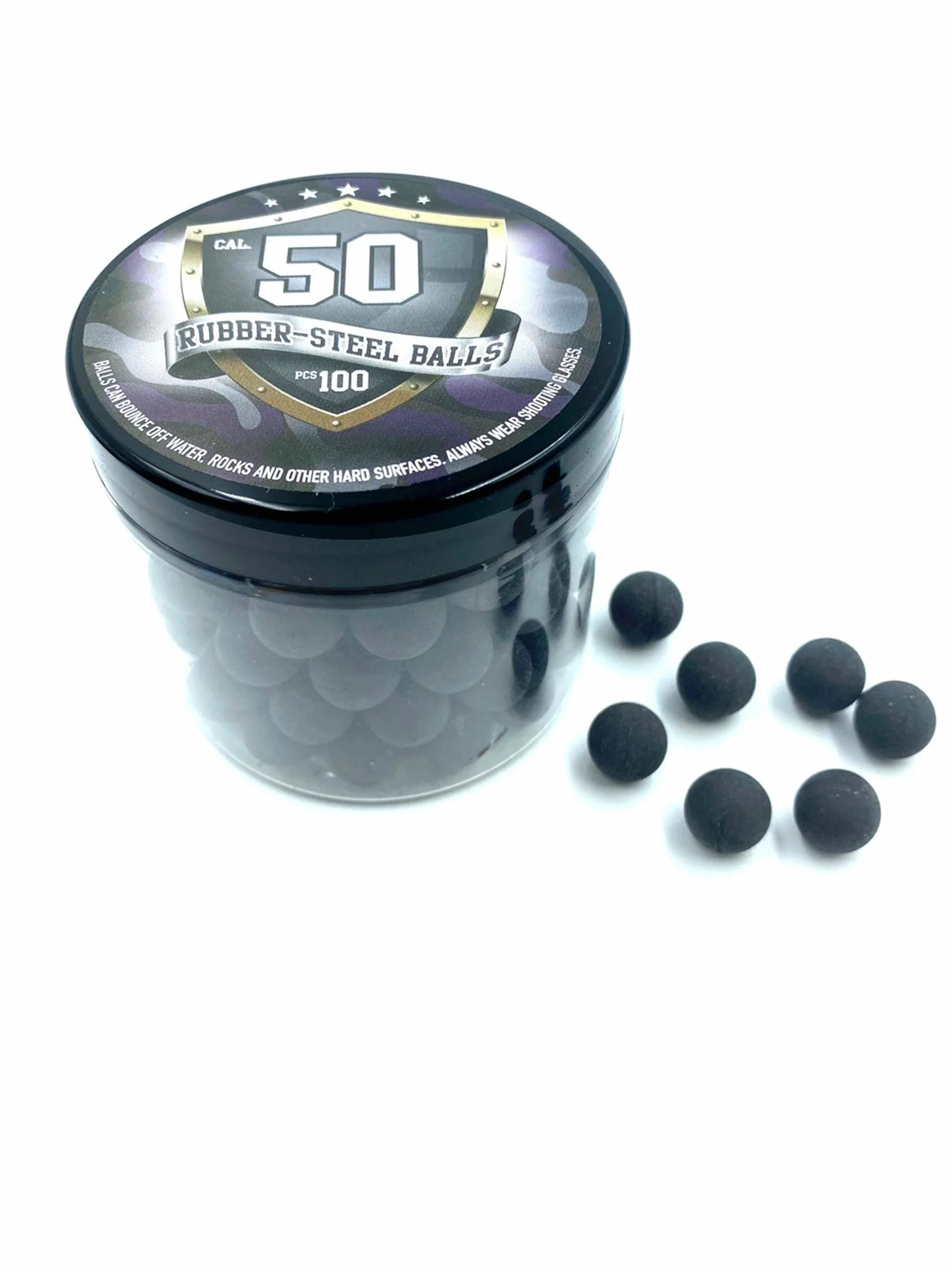 Bolas Acero de Gomma Maciza Ram Paintball Rubberballs HDR 50 T4E .50 Calibre 100 sztuk