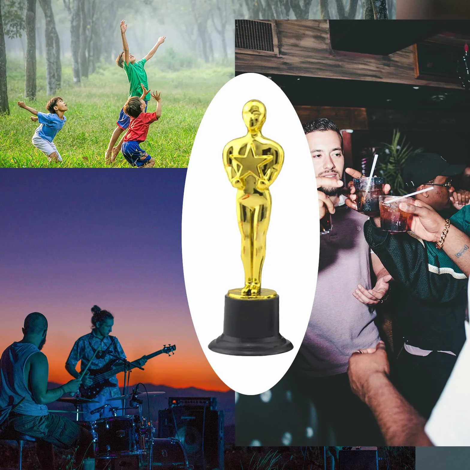 Trofeos para Niños 8PCS, Trofeos Futbol Medallas, Trofeos Personalizados Plastico Premios Deportivos