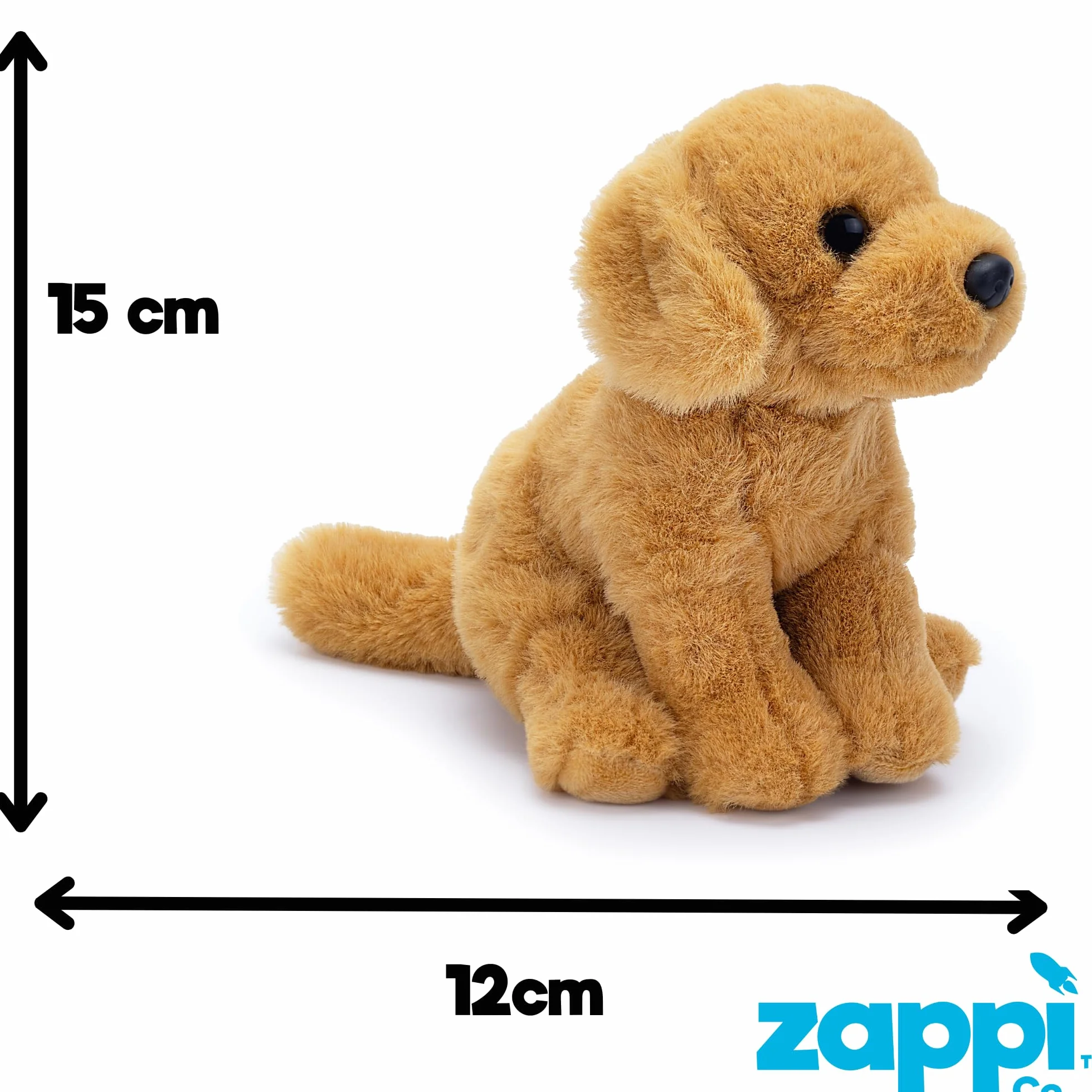 Peluche Golden Retriever Zappi Co Bailey 15 cm Cachorro Dorado Suave Reciclado