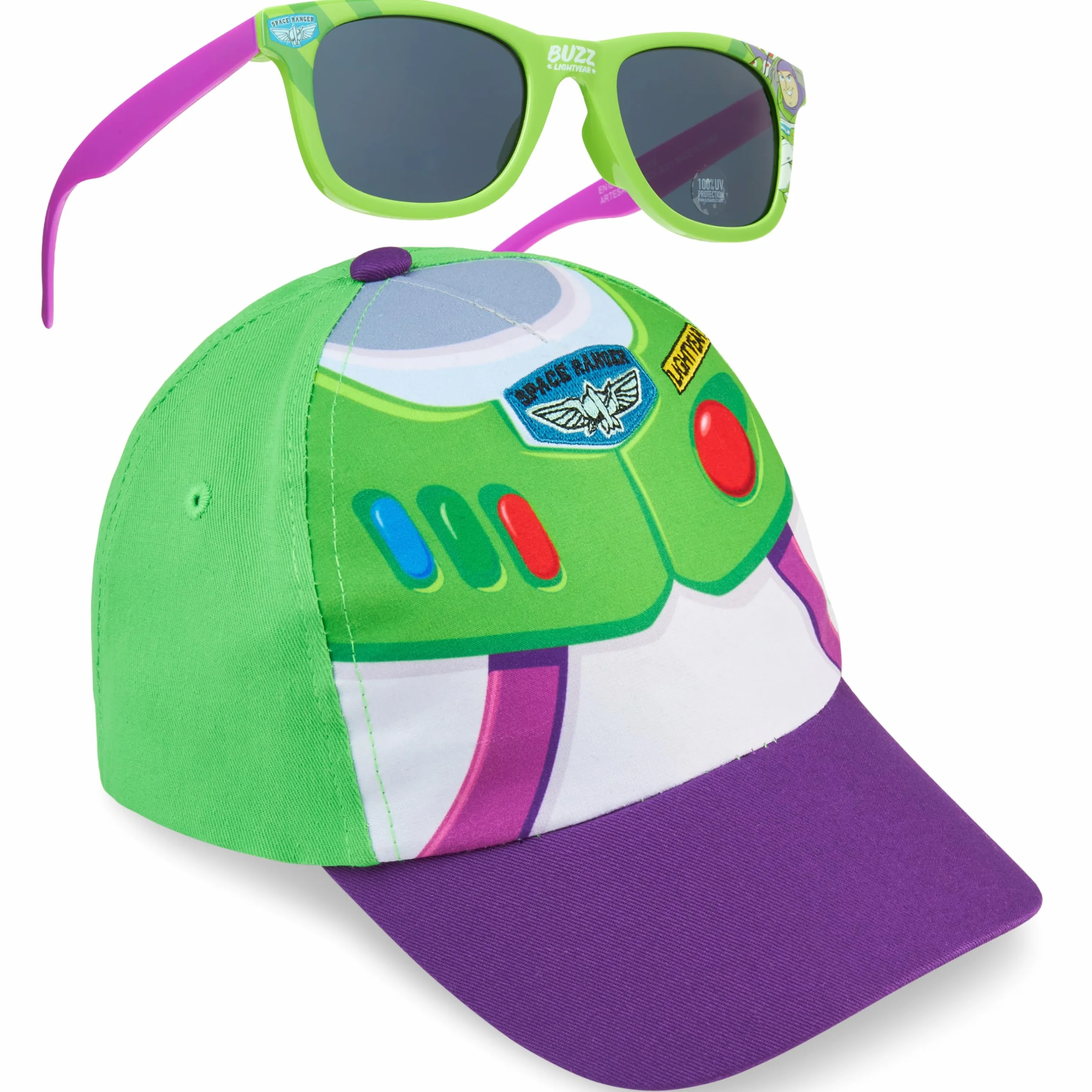 Disney Toy Story Sonic The Hedgehog Set Gorra y Gafas de Sol Niño, Protección UV400, Regalo Verano
