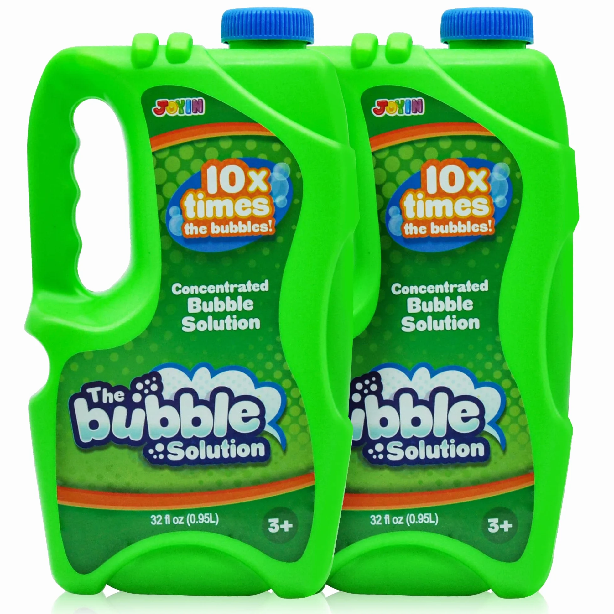 JOYIN 2 x 0,95 liquido pompas de jabón de(hasta 19 litros), solución para Burbujas Grandes, CONCENTRADA para máquina de Burbujas, Pistola, Varita mágica, Pascua, Verano para niños y niñas, Juguetes