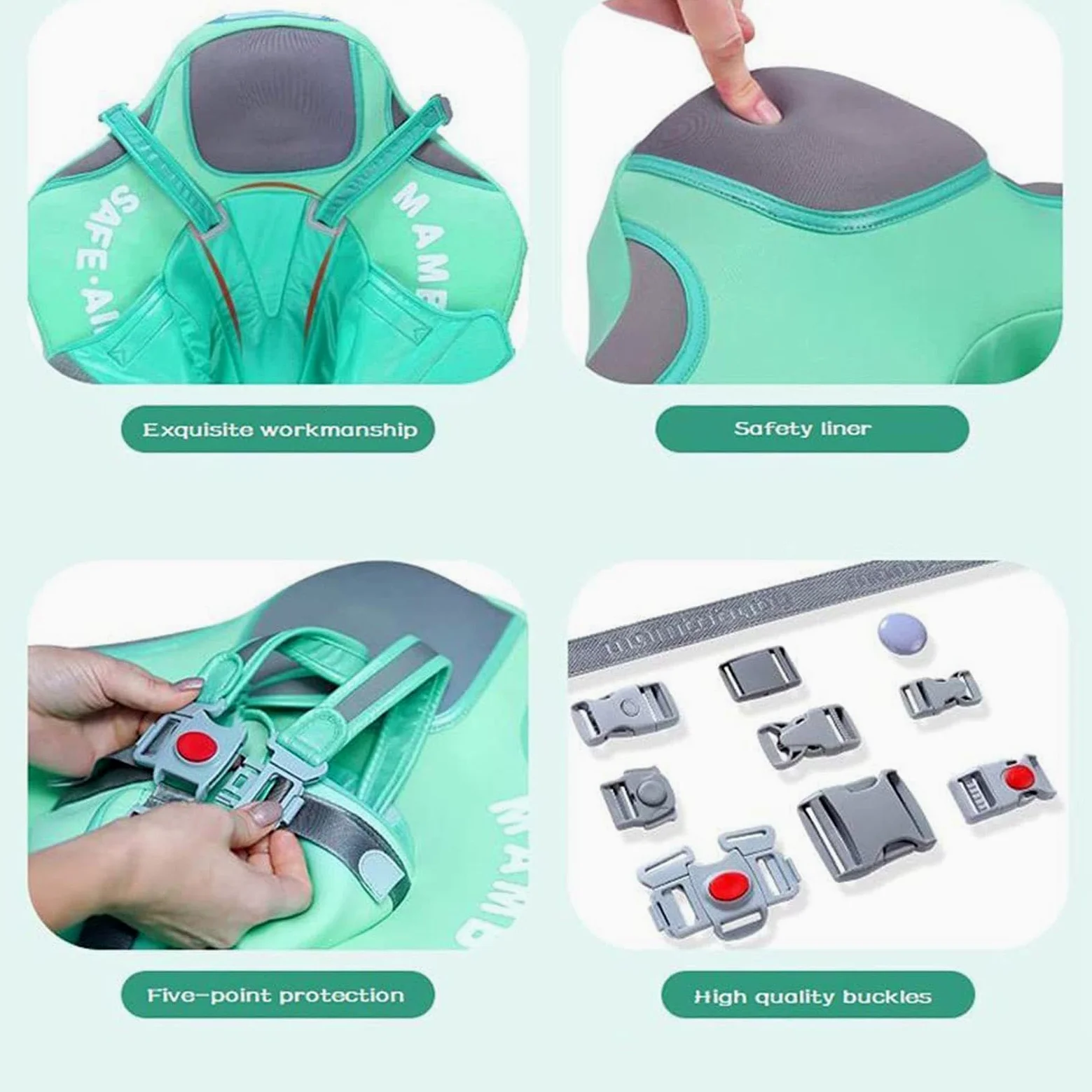 Flotador para Bebé con Sombrilla Colchoneta de Piscina sin Necesidad de | Antivuelco Con Sombrilla Protectora Desmontable Para Viajes De Verano, Lagos Y Bañeras Exteriores - Para Bebés De 3