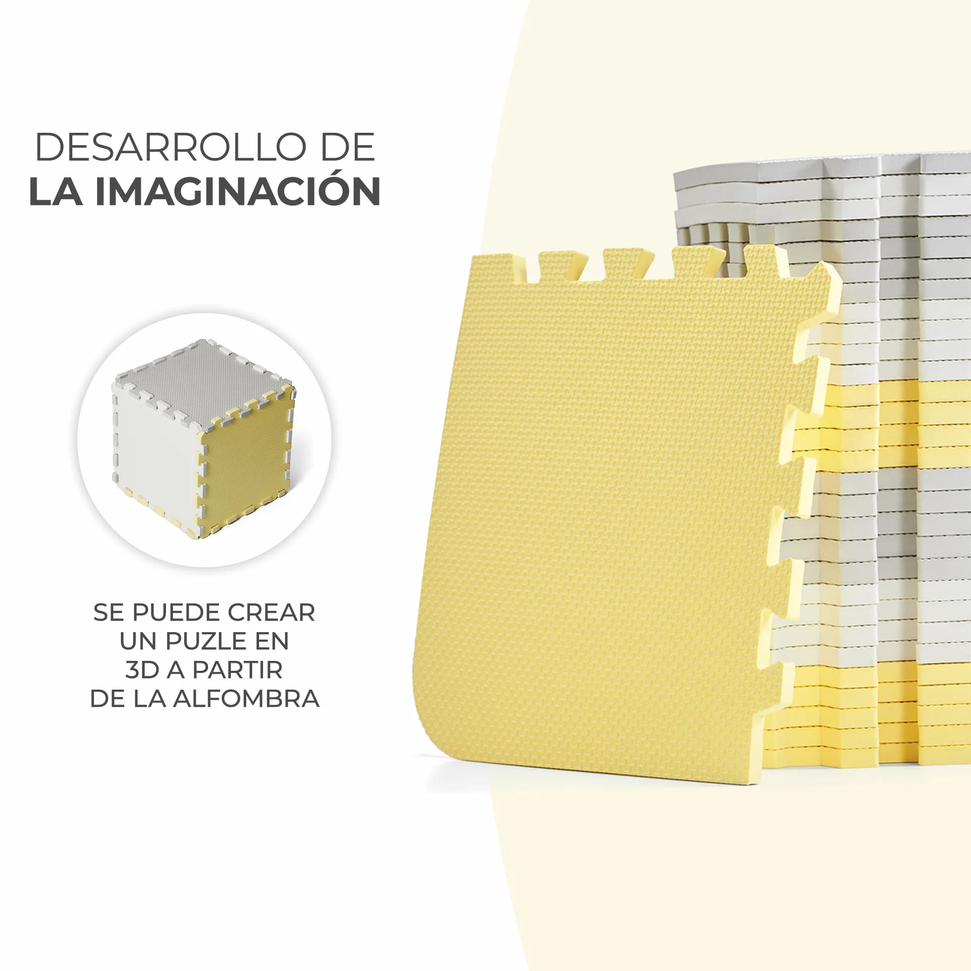 Kinderkraft Manta LUNO Alfombra Puzzle Espuma Niños
