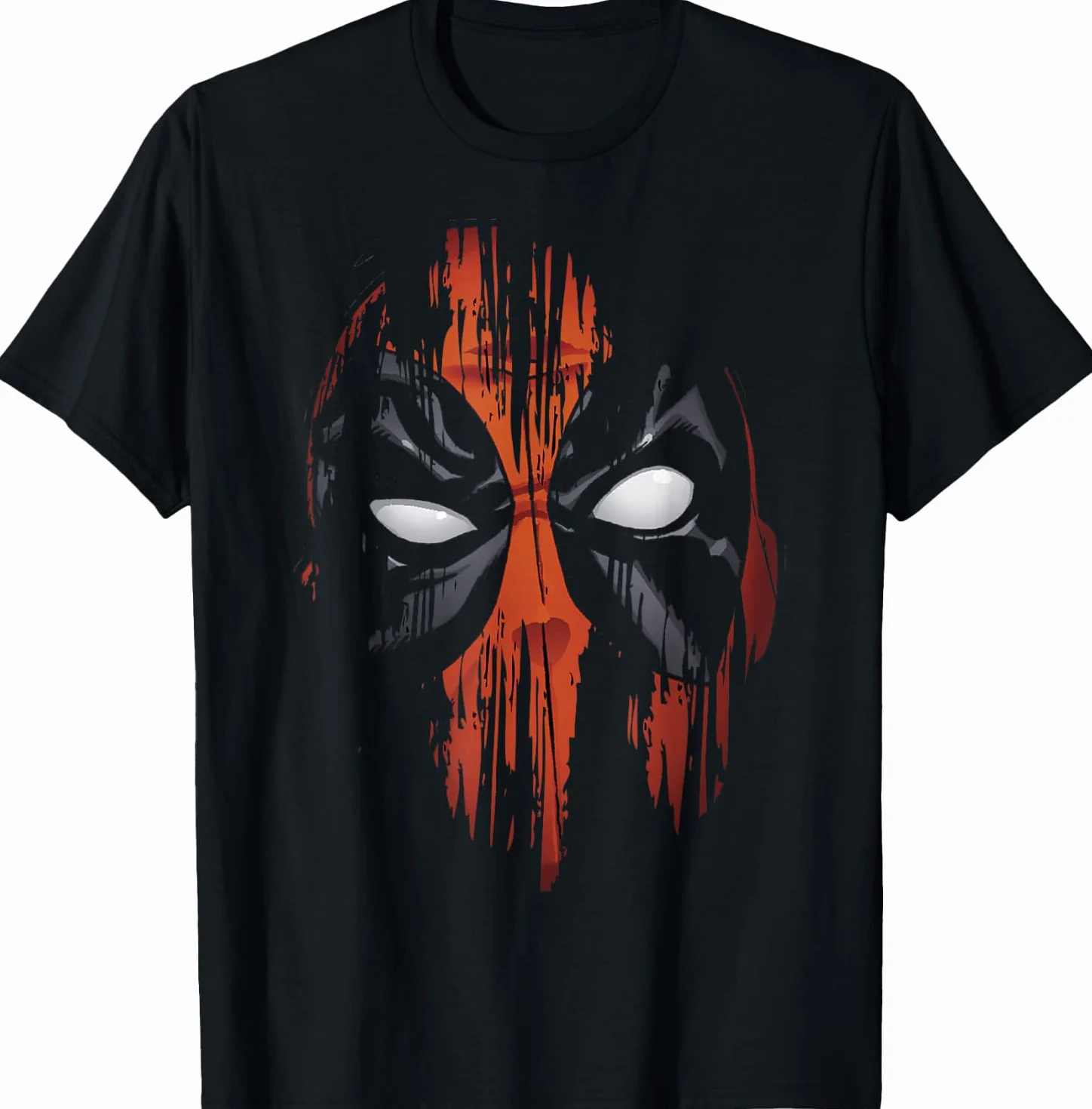 Marvel Deadpool Painted Face Distressed Hero Portrait Camiseta