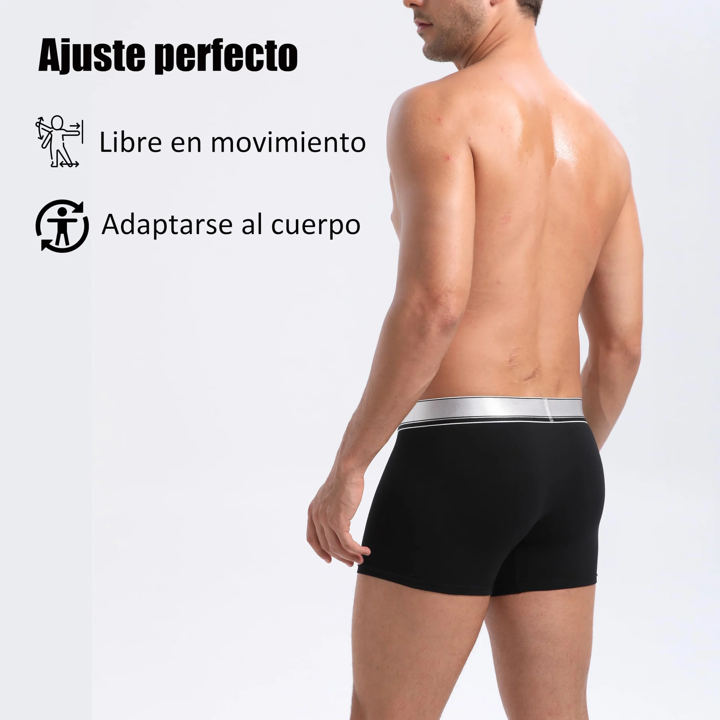 RAYKONG Calzoncillos bóxer Hombre 95% algodón Pack 6 Ropa Interior Transpirable