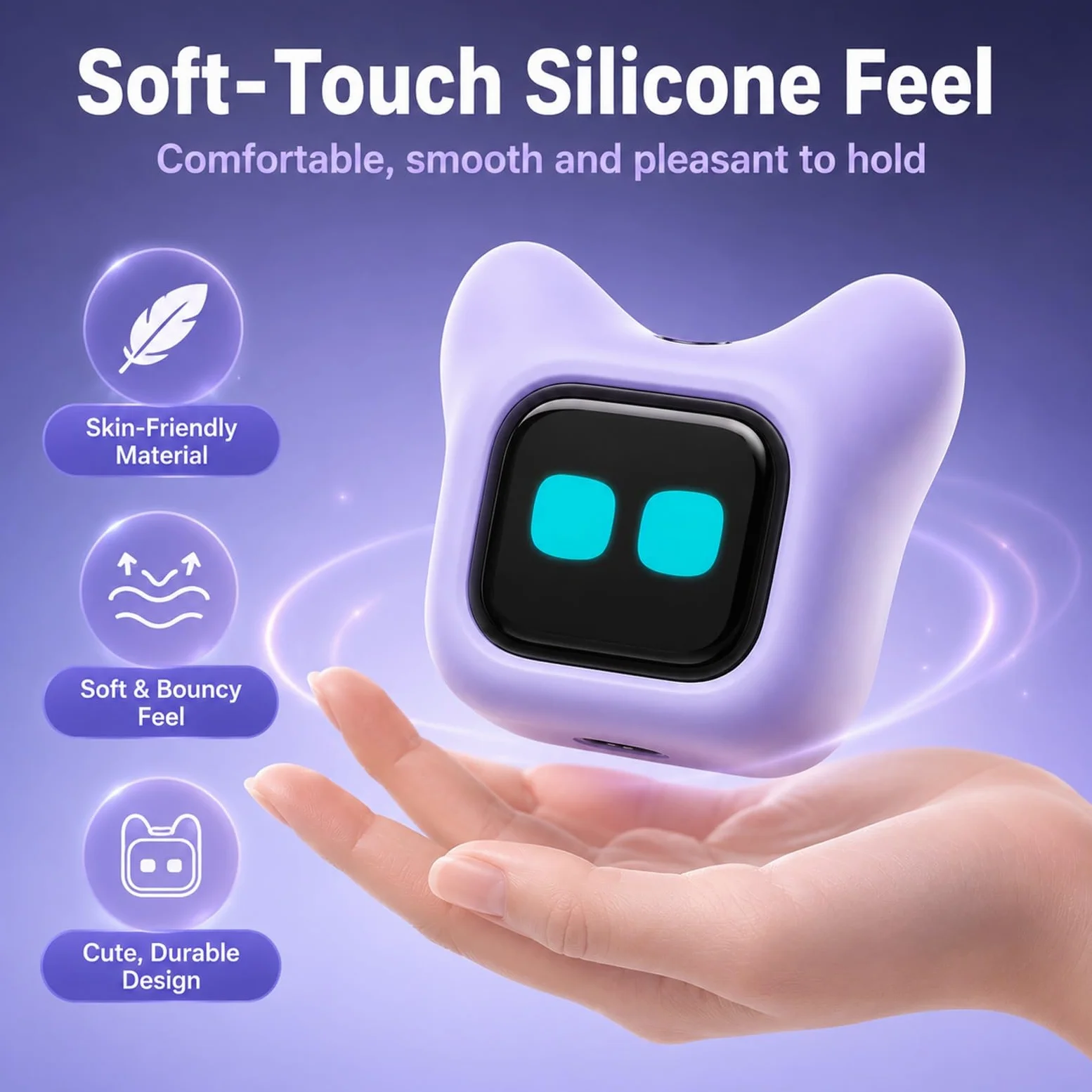 Robot De Escritorio Con Ia: Mascota Electrónica Inteligente Con Chat De Voz Y Emociones Dinámicas. Un Gadget Tecnológico Interactivo, Creativo E Inteligente, Ideal for Escritorio Del Hogar(White)