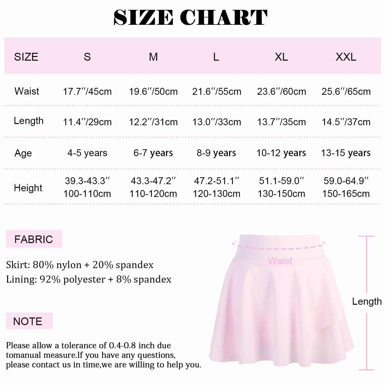 Falda Pantalon Deporte Niña Plisada con Shorts y Bolsillos Golf