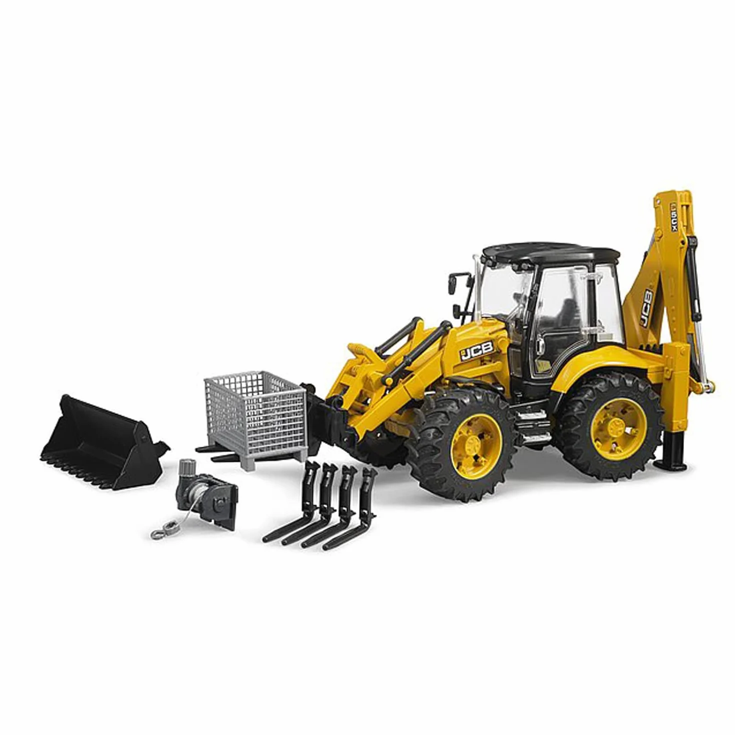 bruder 02454 - JCB 5CX eco Backhoe - 1:16 Vehículo de construcción, Obra, Pala, Retroexcavadora, Trabajador, bworld, Máquina de construcción, Toy