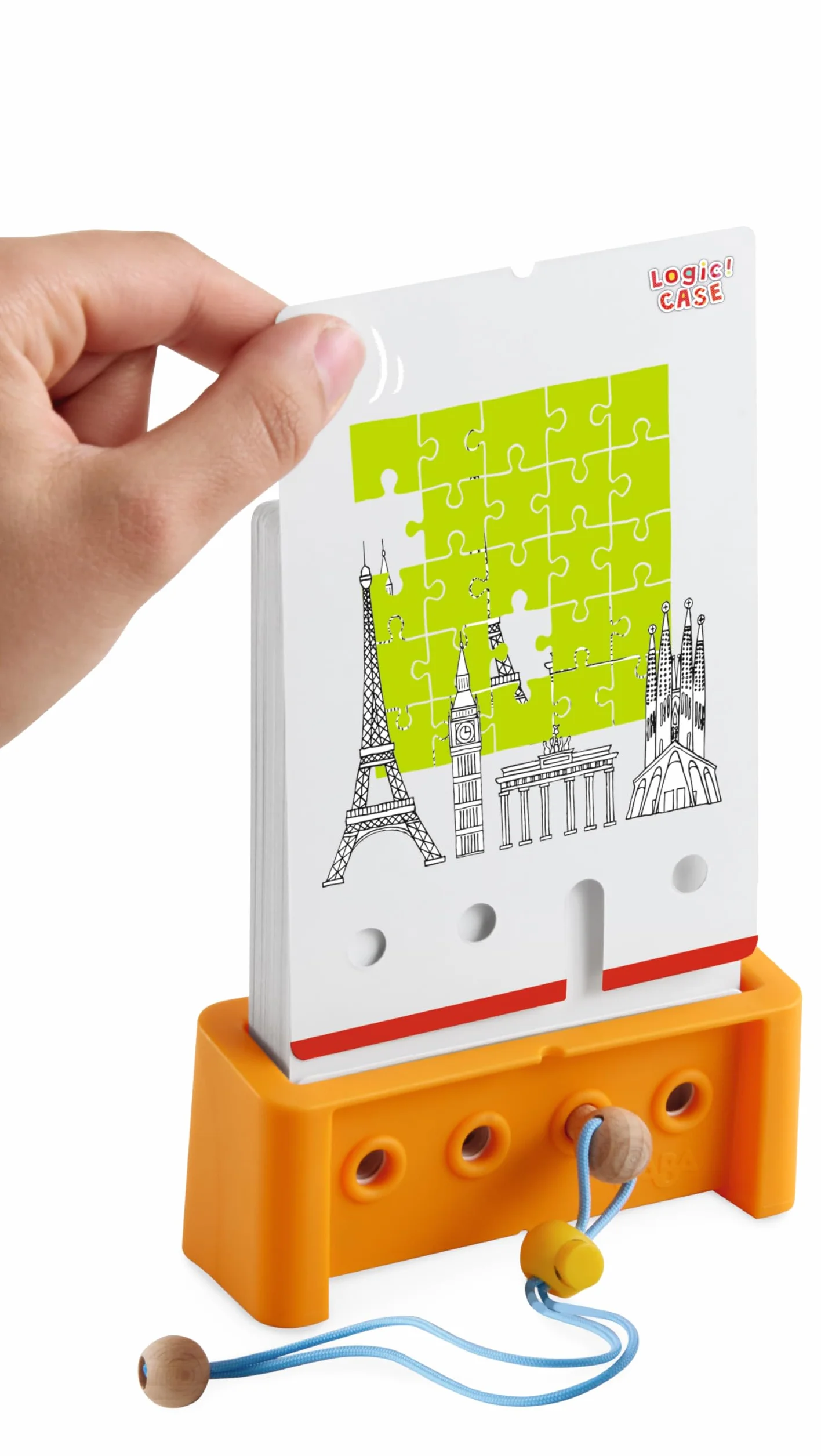 HABA Logic! Case Extension Set Vacaciones & Viajes, Juego de lógica para niños a Partir de 7 años, Juego de Rompecabezas. Juego de Viaje, Juego para 1 Jugador