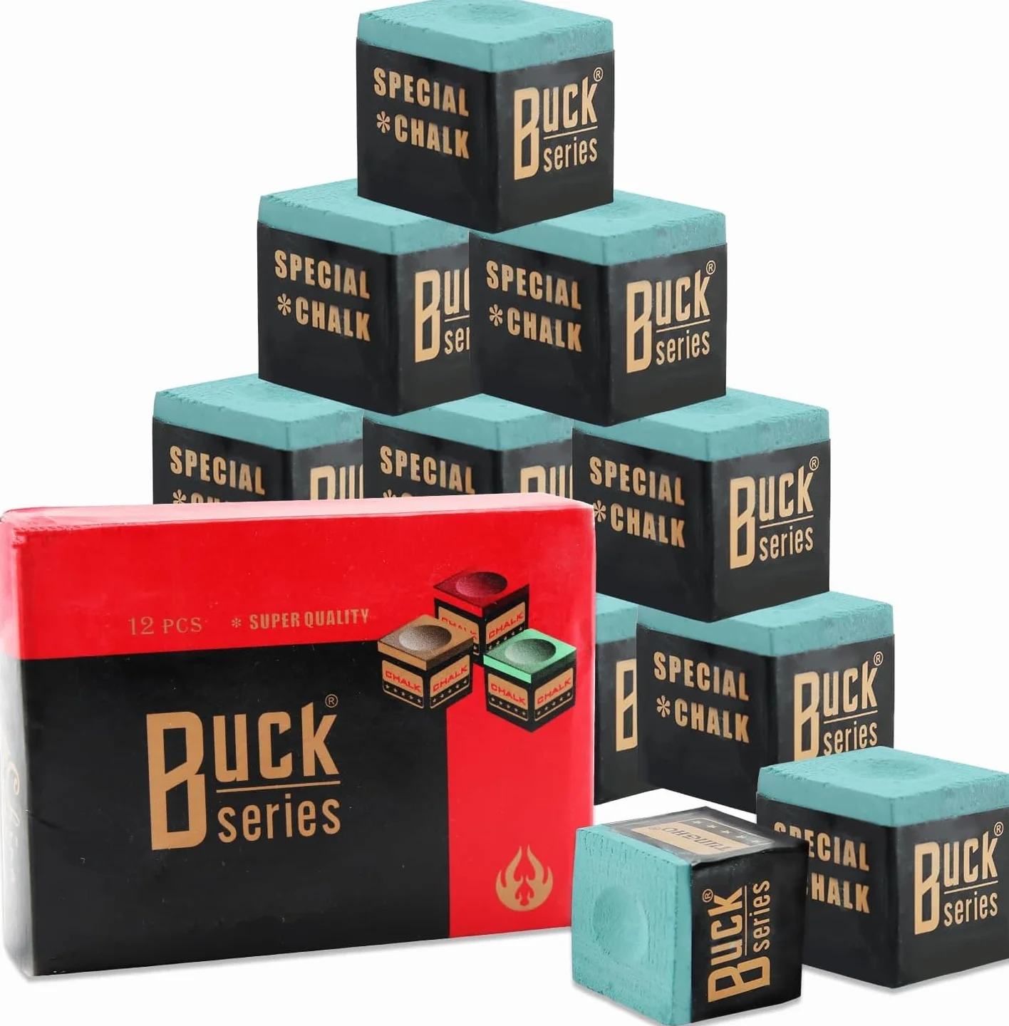 Tokaneit Tiza De Billar Profesional 12 Piezas Azul para Tacos Snooker