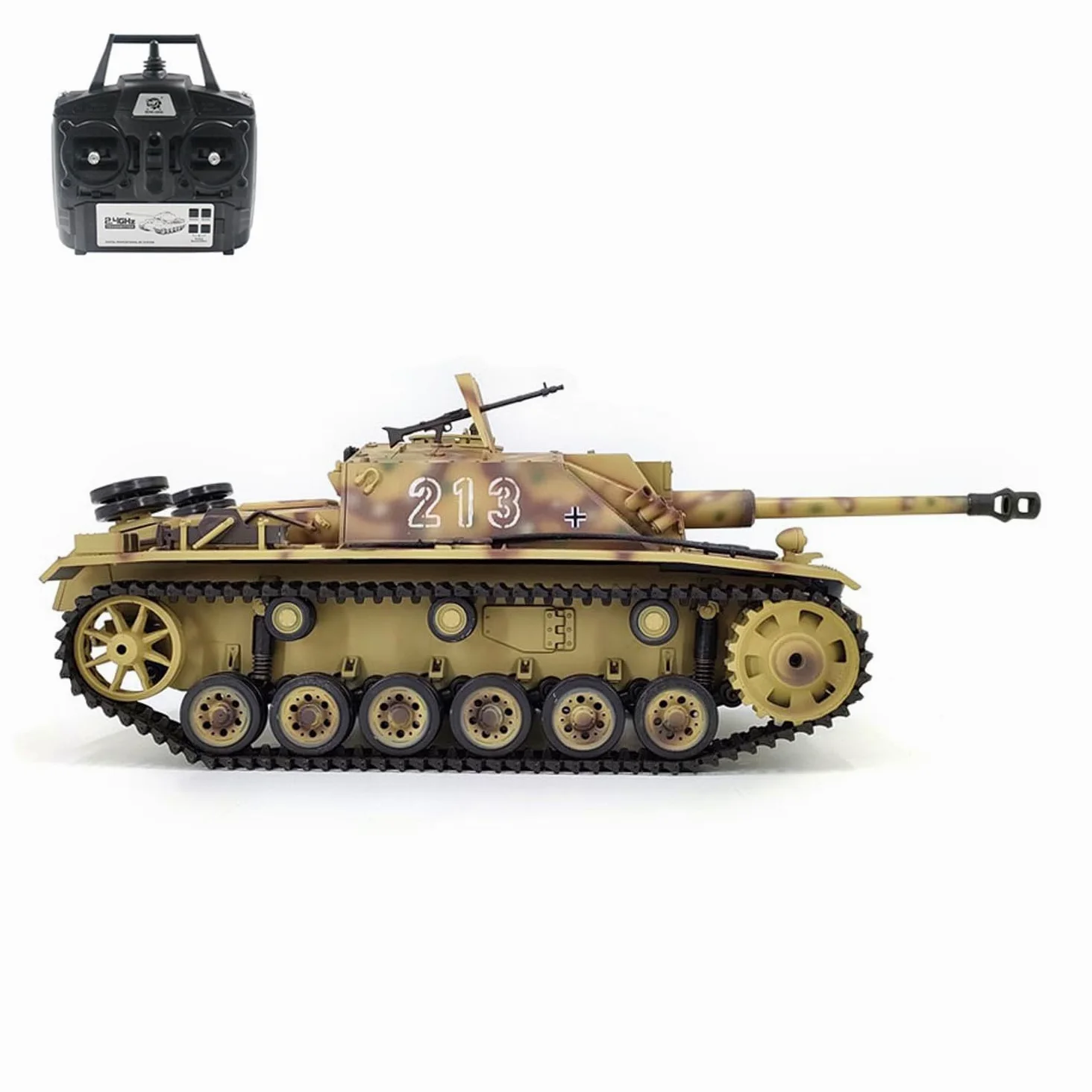 Henglong 1/16 7.0 Tanque de plástico RC alemán Stug III RTR modelo militar 3868 BB IR caja de cambios de acero Radio 1800 mAh batería juguetes de sonido