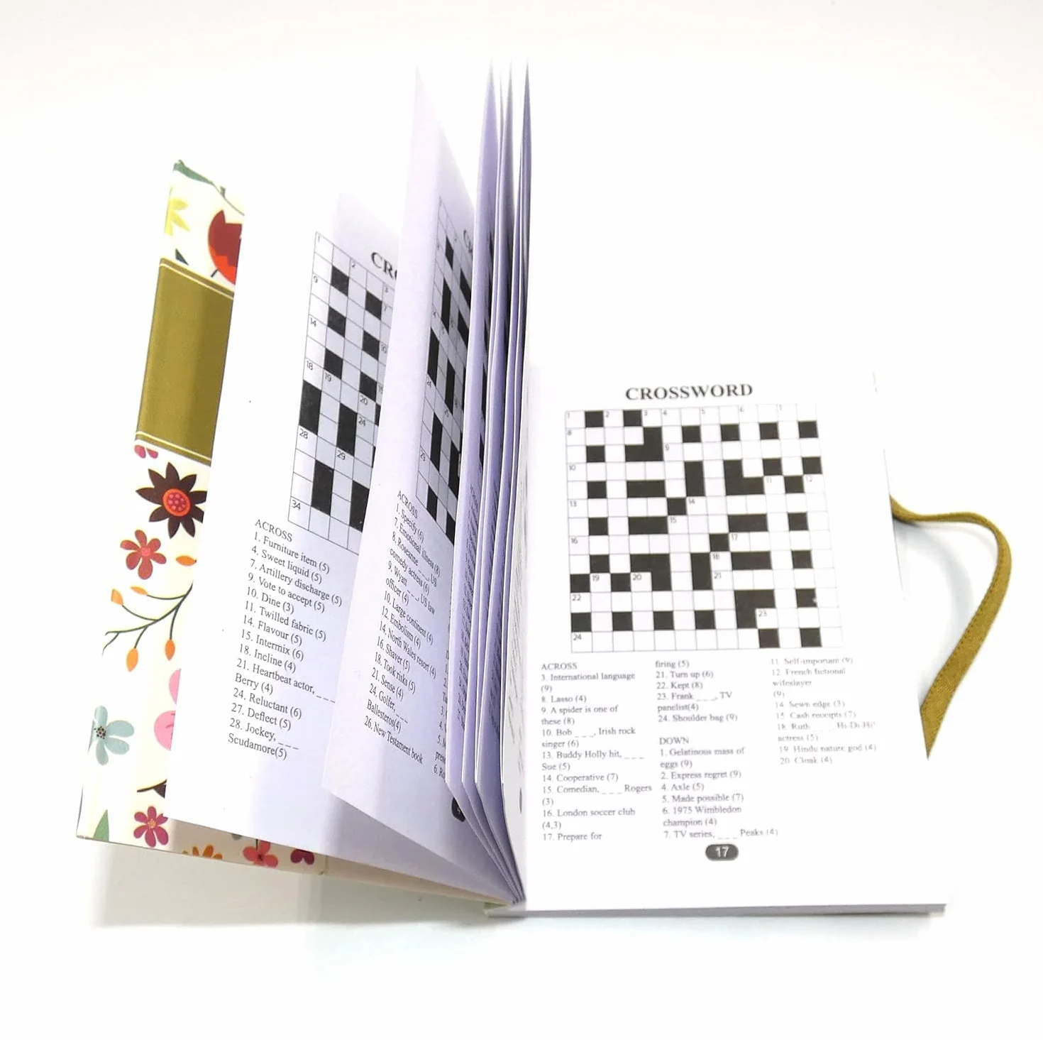 Juego de 2 libros de viaje A6 sudoku crucigramas floral