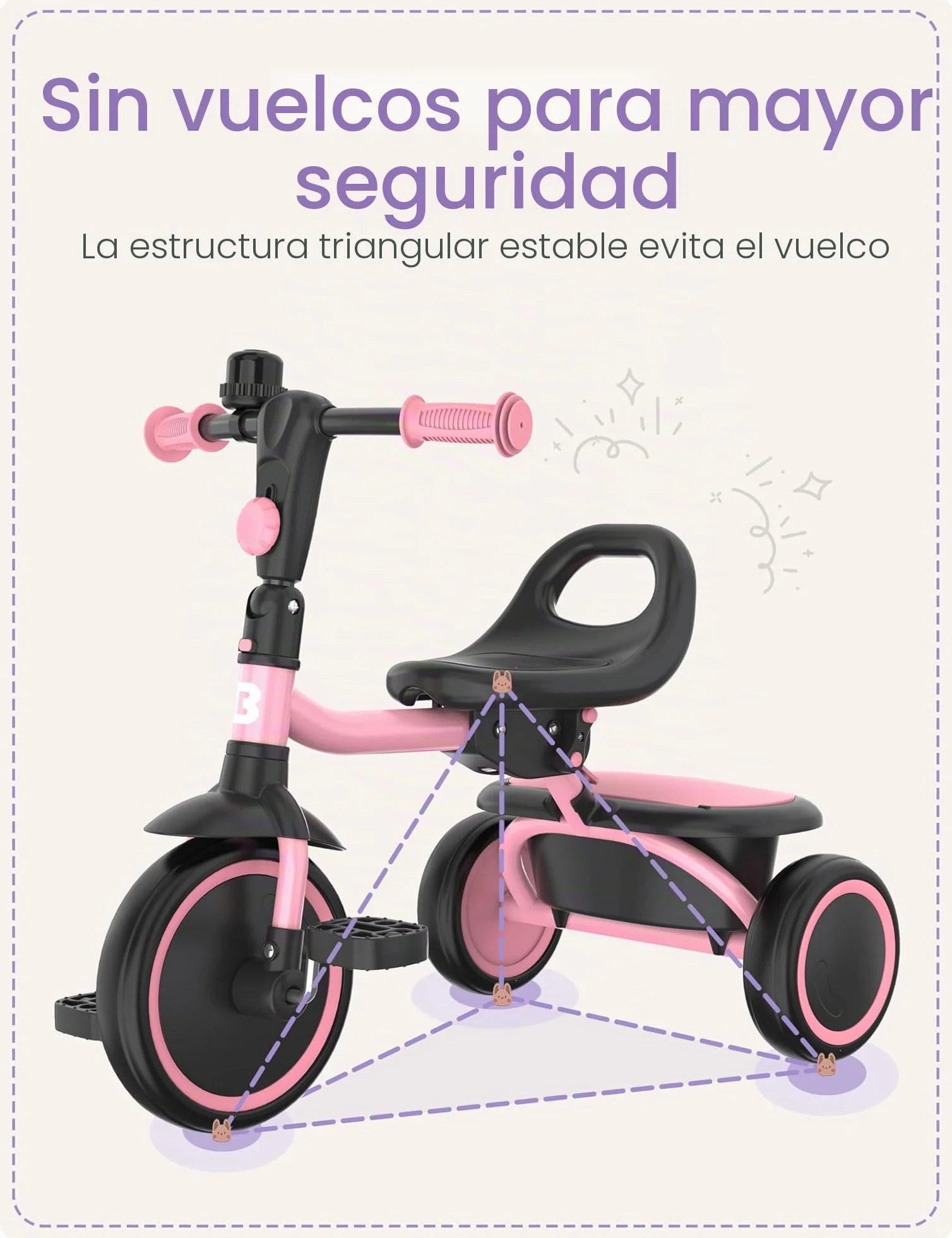 besrey Triciclo para Niños de 18 Meses a 5 Años, Triciclo para Niños Pequeños, Regalo y Juguetes para Niños y Niñas, Triciclos para Niños Unisex