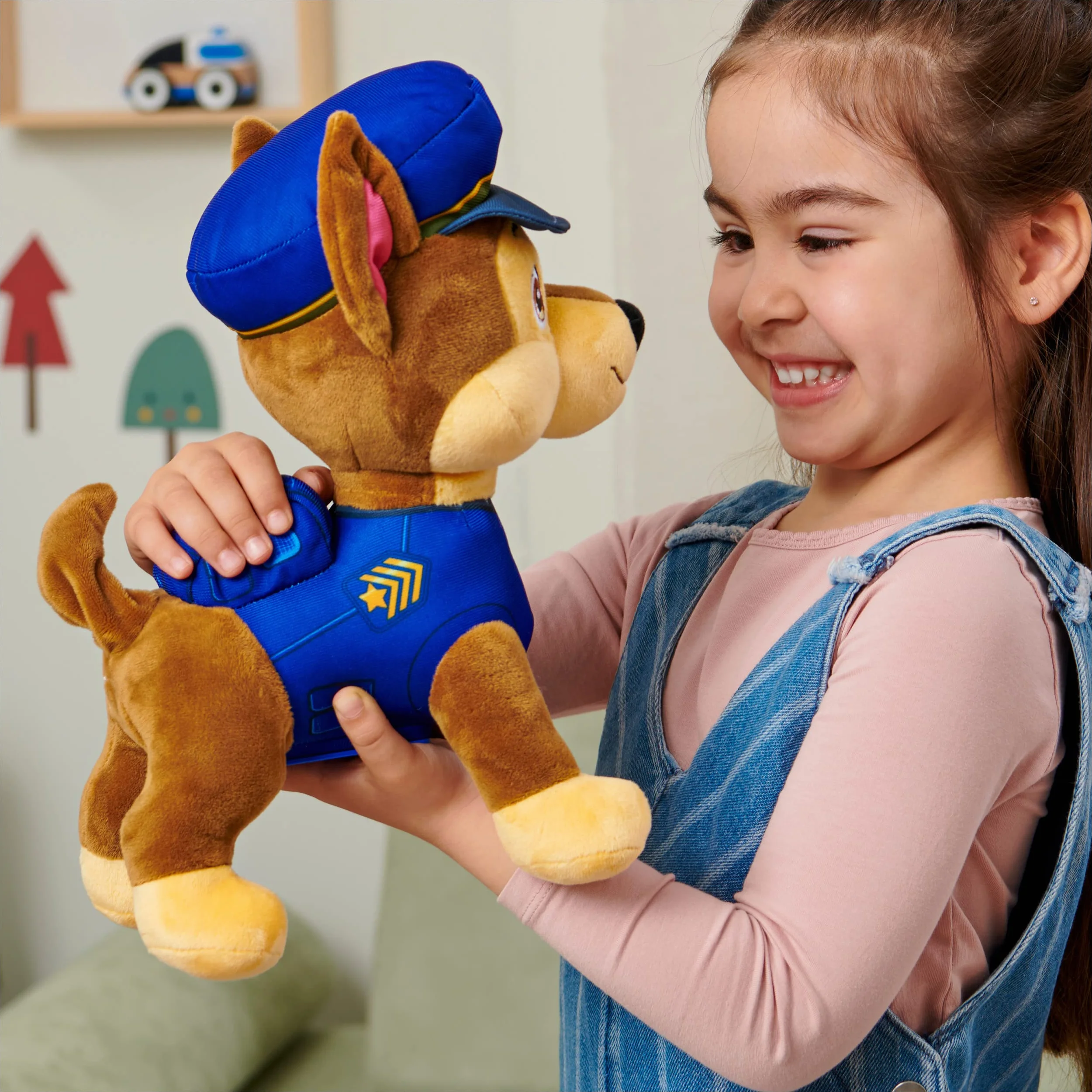Paw Patrol, Talking Chase - Juguete de Peluche Interactivo de 12 Pulgadas de Alto con Sonidos, Frases y Cola meneando, Animales de Peluche, Juguetes para niños a Partir de 3 años