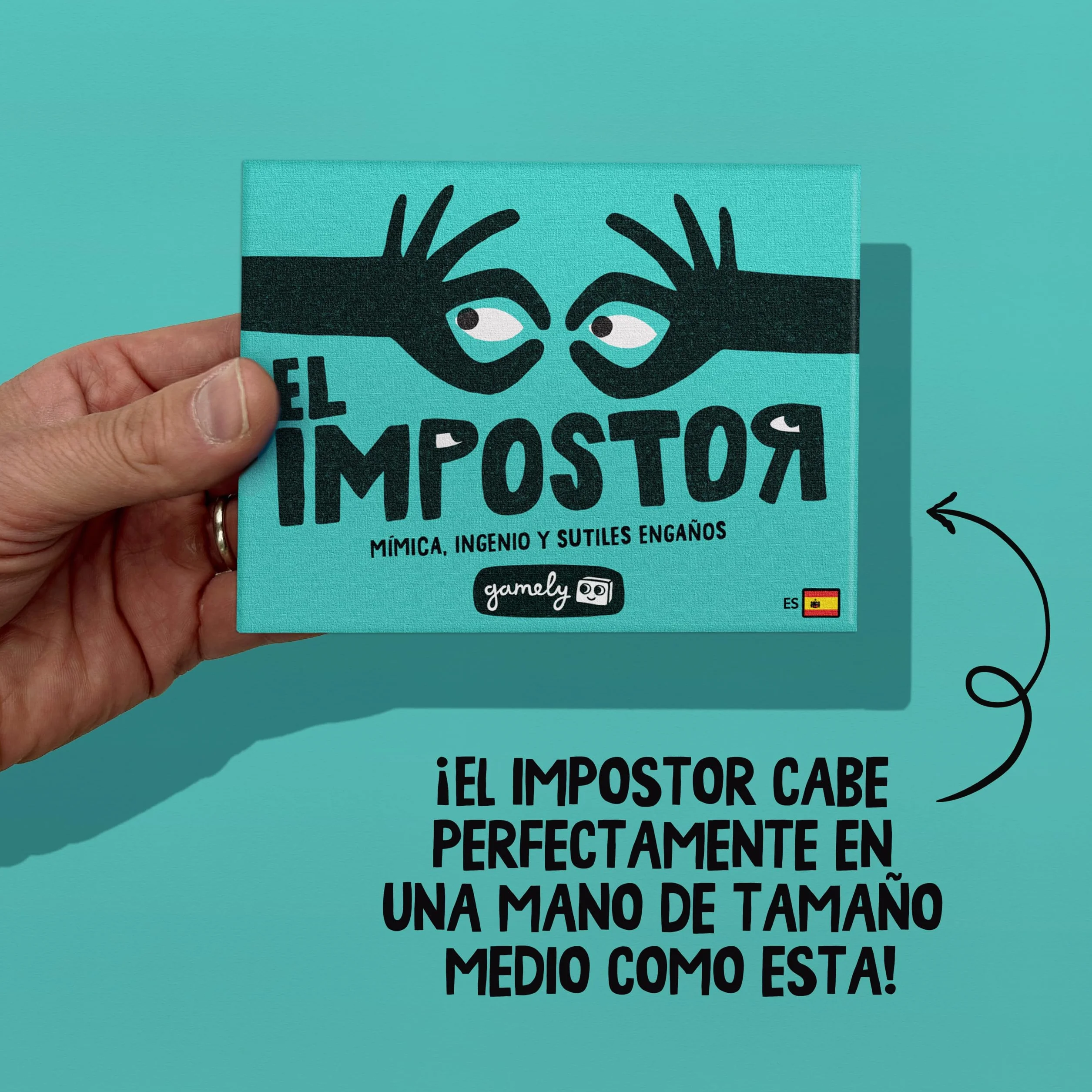 Gamely El Impostor | Divertido Juego de mímica e identidades secretas en Formato de Bolsillo – mentiras, conjeturas y Gestos discretos para Adultos, jóvenes y familias (Segunda Edición)