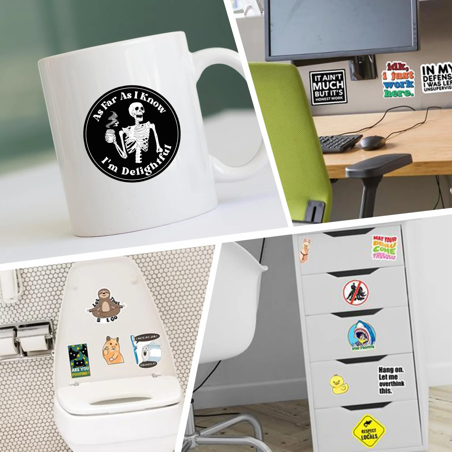 130 Piezas Conjunto De Stickers Divertidos, Material De PVC Impermeable, Calcomanías Geniales Y Graciosas para Adultos, Ideal para Botellas De Agua, Portátiles, Autos Y Más