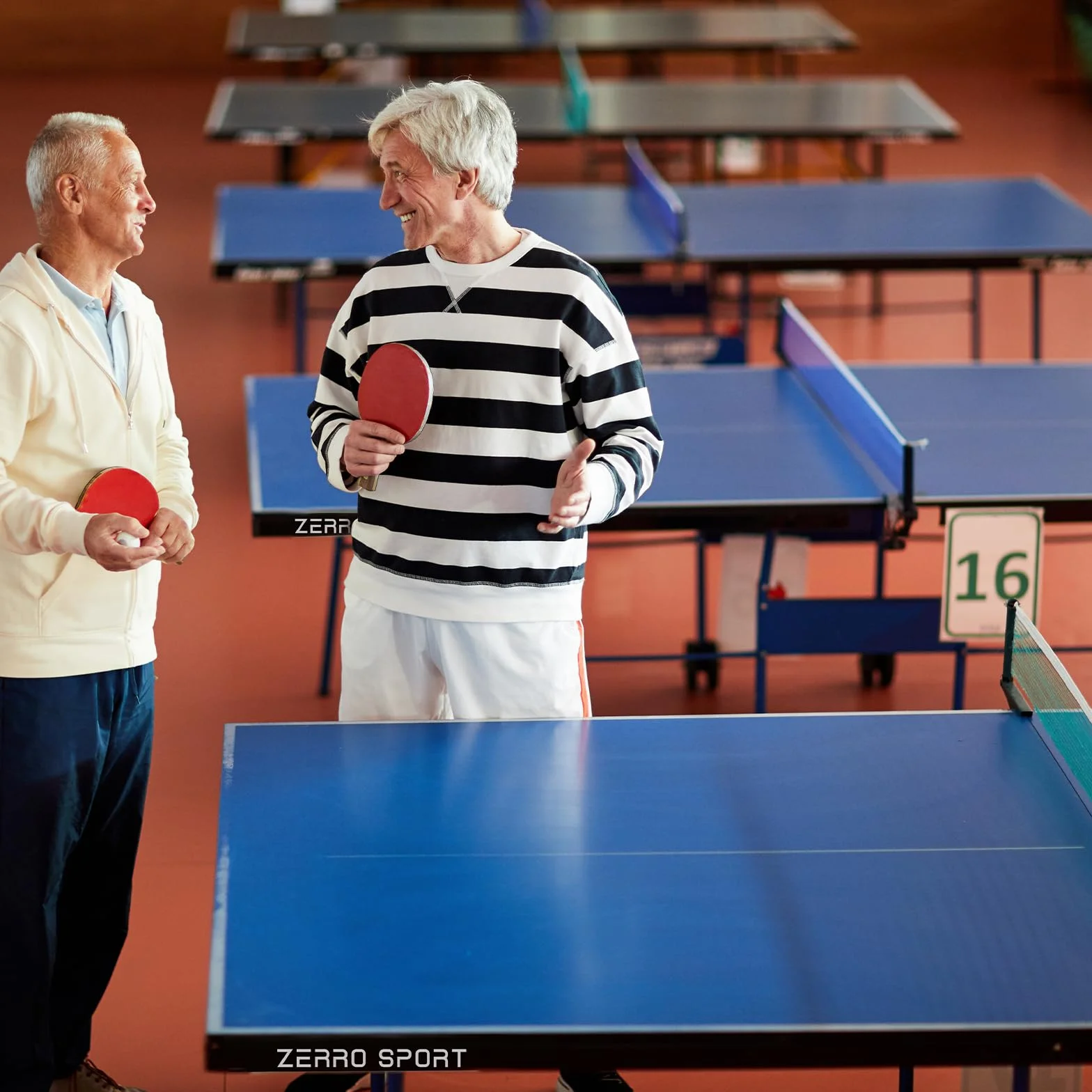 ZERRO Mesa de Ping Pong Plegable 274x152,5x76 cm MDF 15 mm Tamaño Estándar Internacional con Red