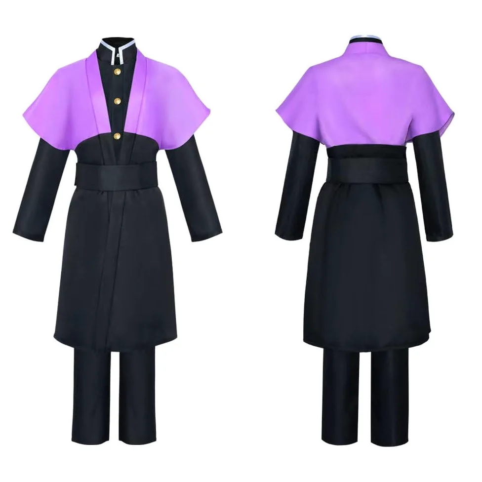 Disfraz de anime para hombre, talla de EE. UU., traje de fiesta morado