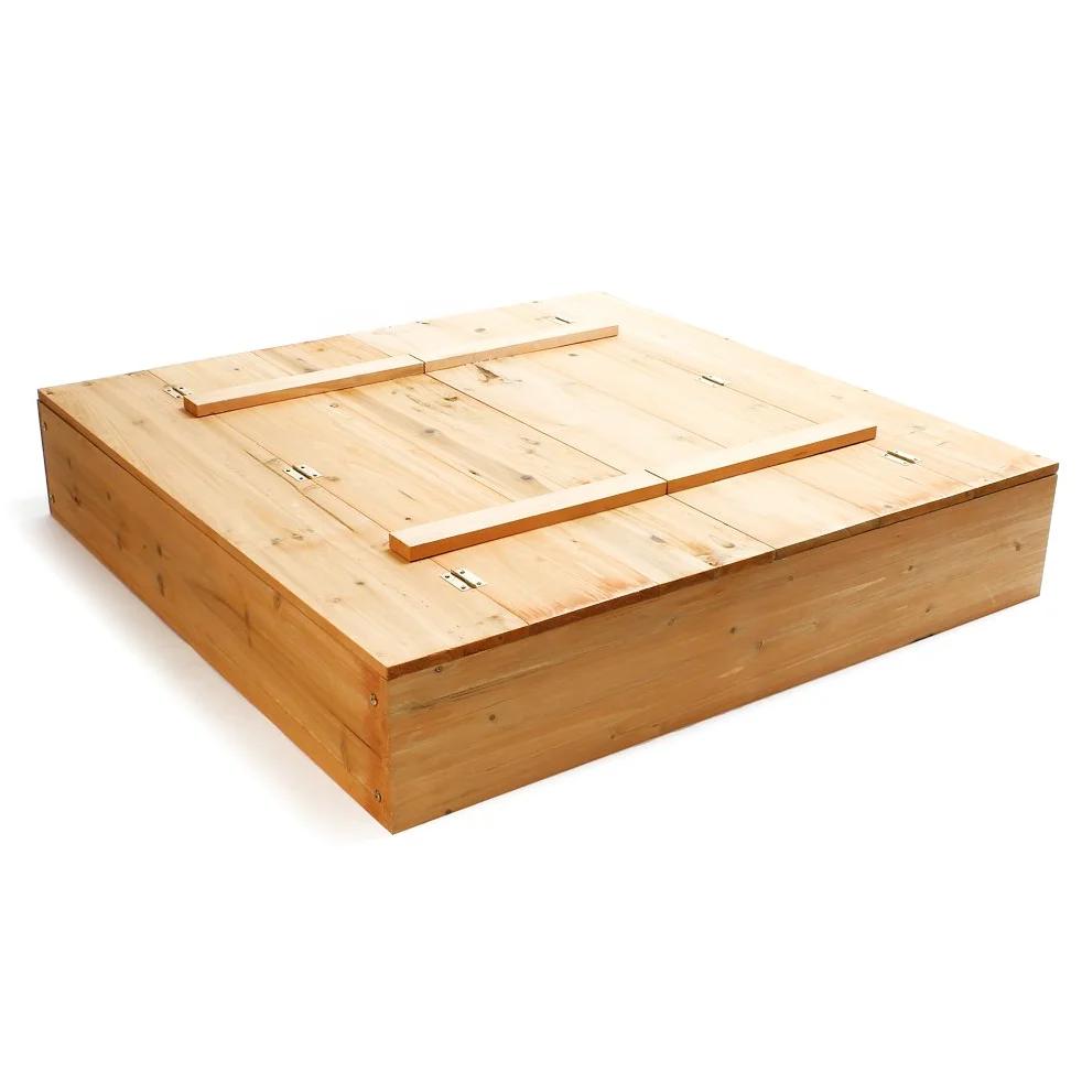 Arenero para niños con Tapa abatible Banco y Respaldo Madera Caja de Arena arenero Infantil