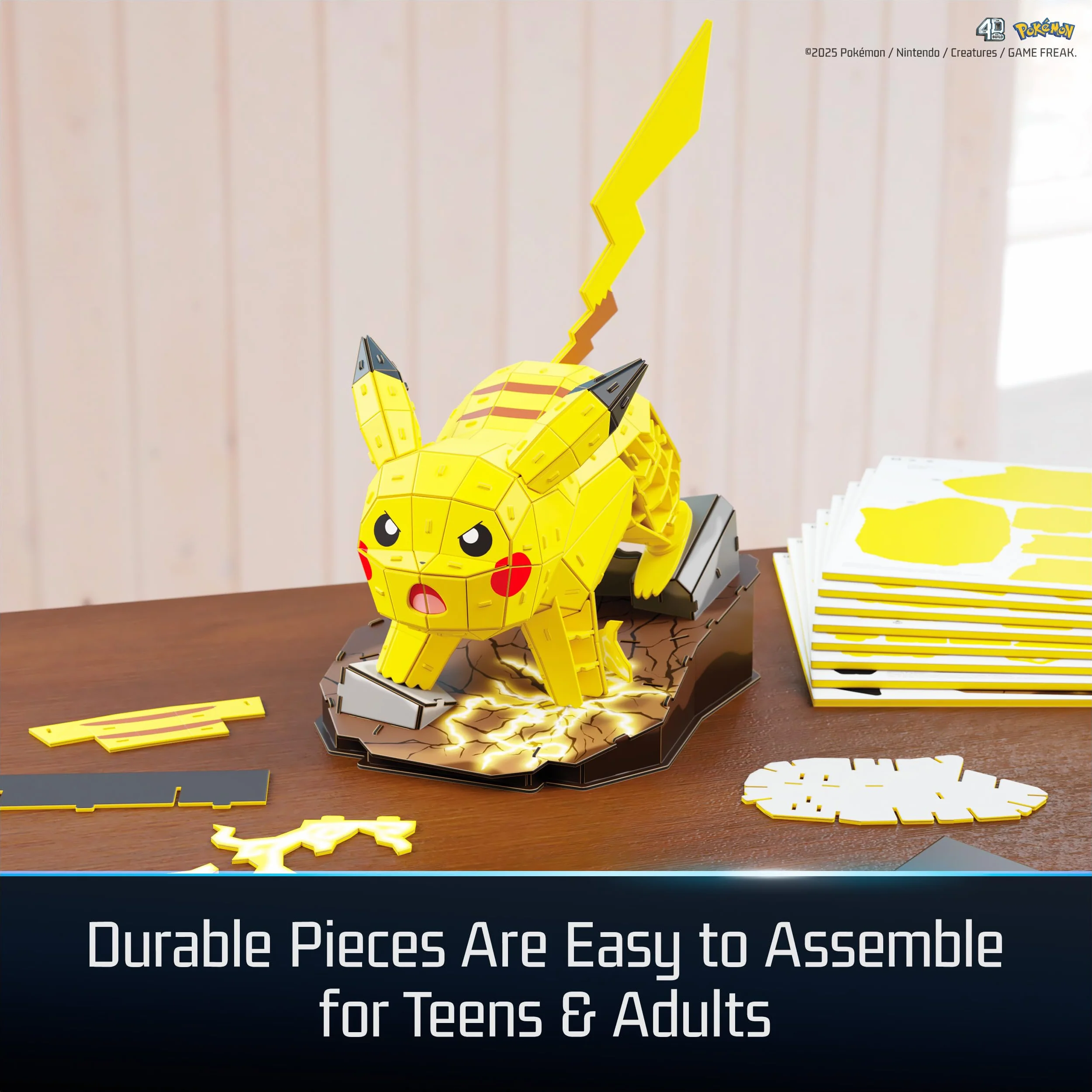 Puzzle 3D Pokemon Pikachu 201 Piezas 33 cm Maqueta para Construir Adultos y Niños Juegos de Mesa