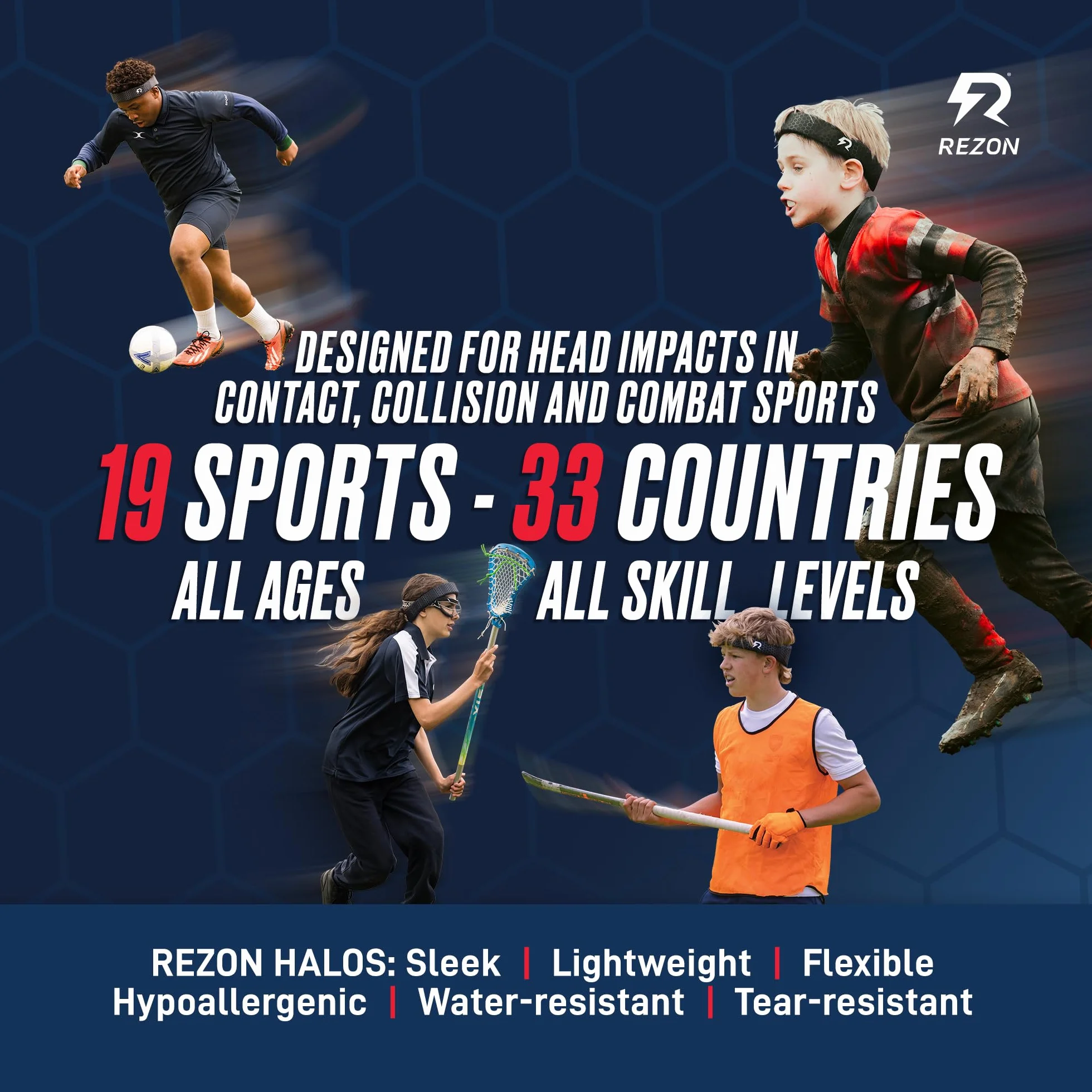 Rezon Halos casco protector CE UKCA reduce riesgo conmoción cerebral 74% protección cerebral