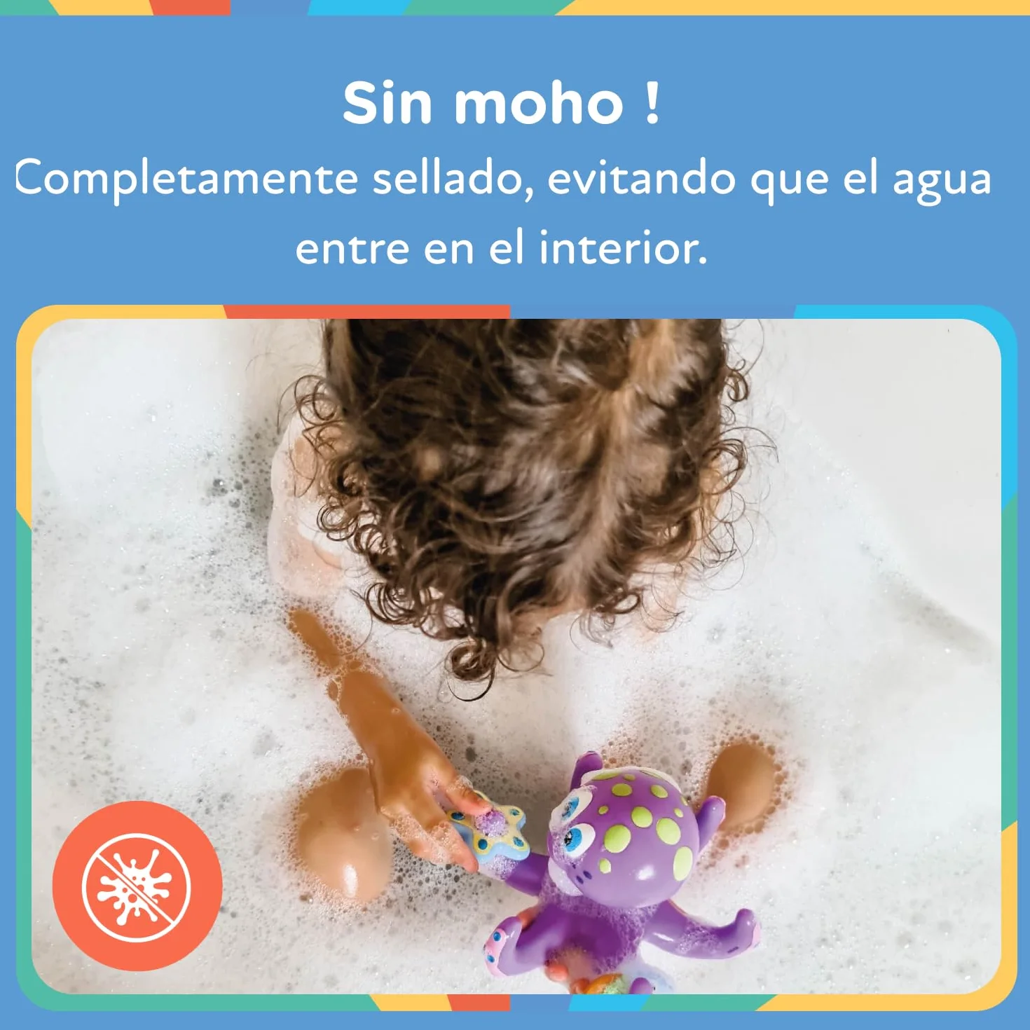 Nuby Pulpo Flotante Juguete de Baño Bebe con Anillos 18+ Meses Violeta