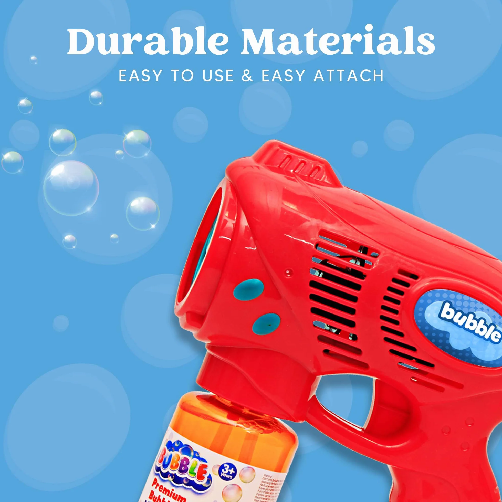 2 Pistolas de Burbujas para Niños con 2 x 148ml Solución de Recarga de Burbujas, Juguete de Verano, Actividad al Aire Libre, Pascua, Regalo de cumpleaños, Regalos de Fiesta