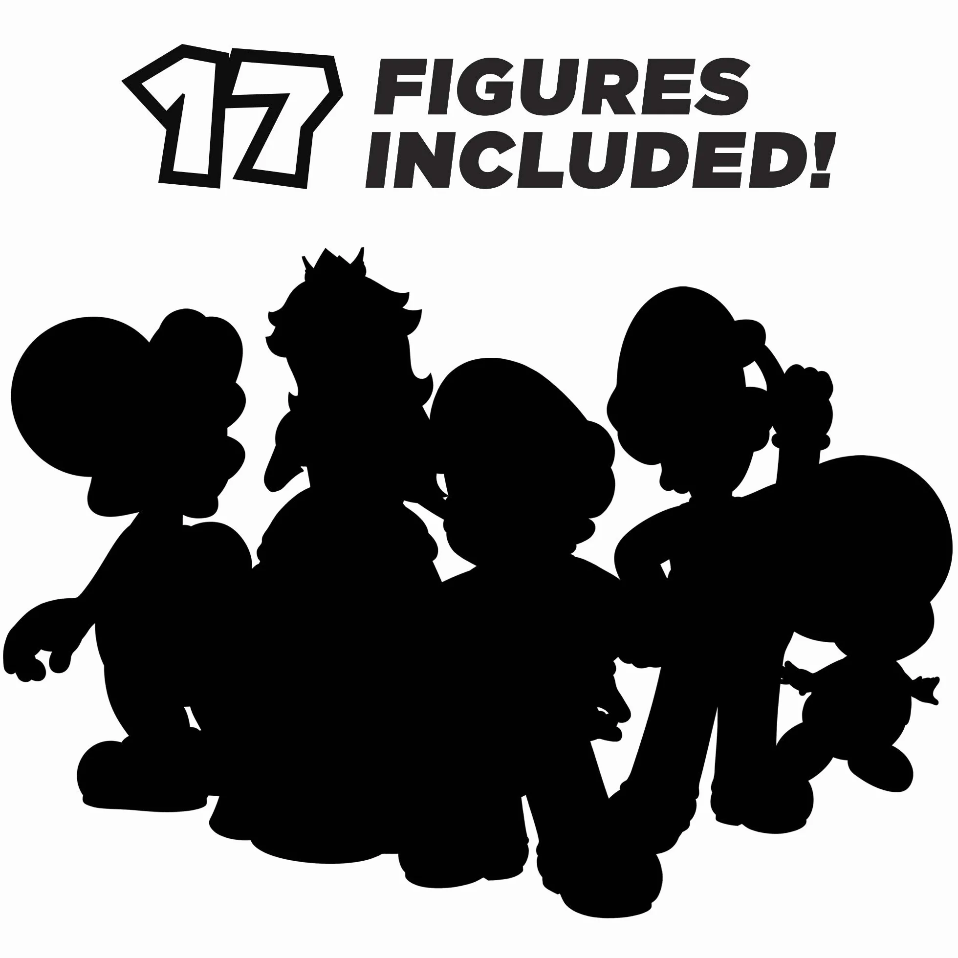 Super Mario Nintendo Calendario de Adviento con 17 Figuras articuladas de 6 cm y 7 Accesorios