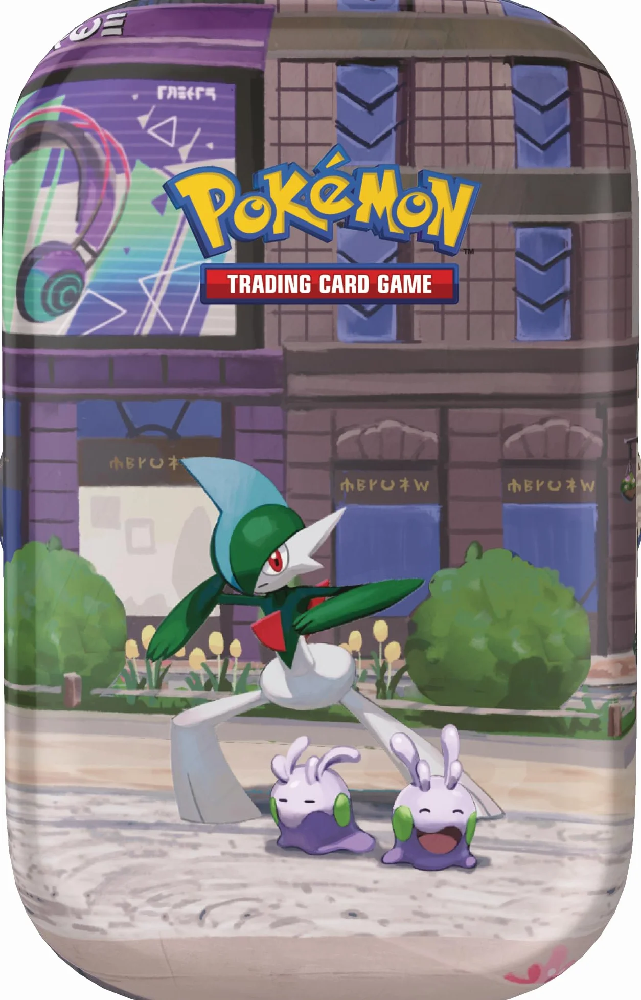 Pokémon JCC Minilata Ciudad Luminalia Gallade Goomy 2 Sobres Mejora 1 Tarjeta Ilustrada 1 Pegatina
