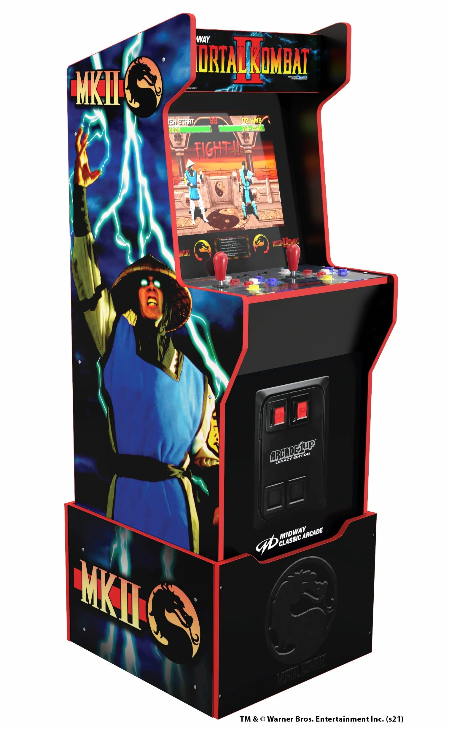 Arcade1UP MIDWAY LEGACY 12 GAMES ARCADE MACHINE WITH RISER