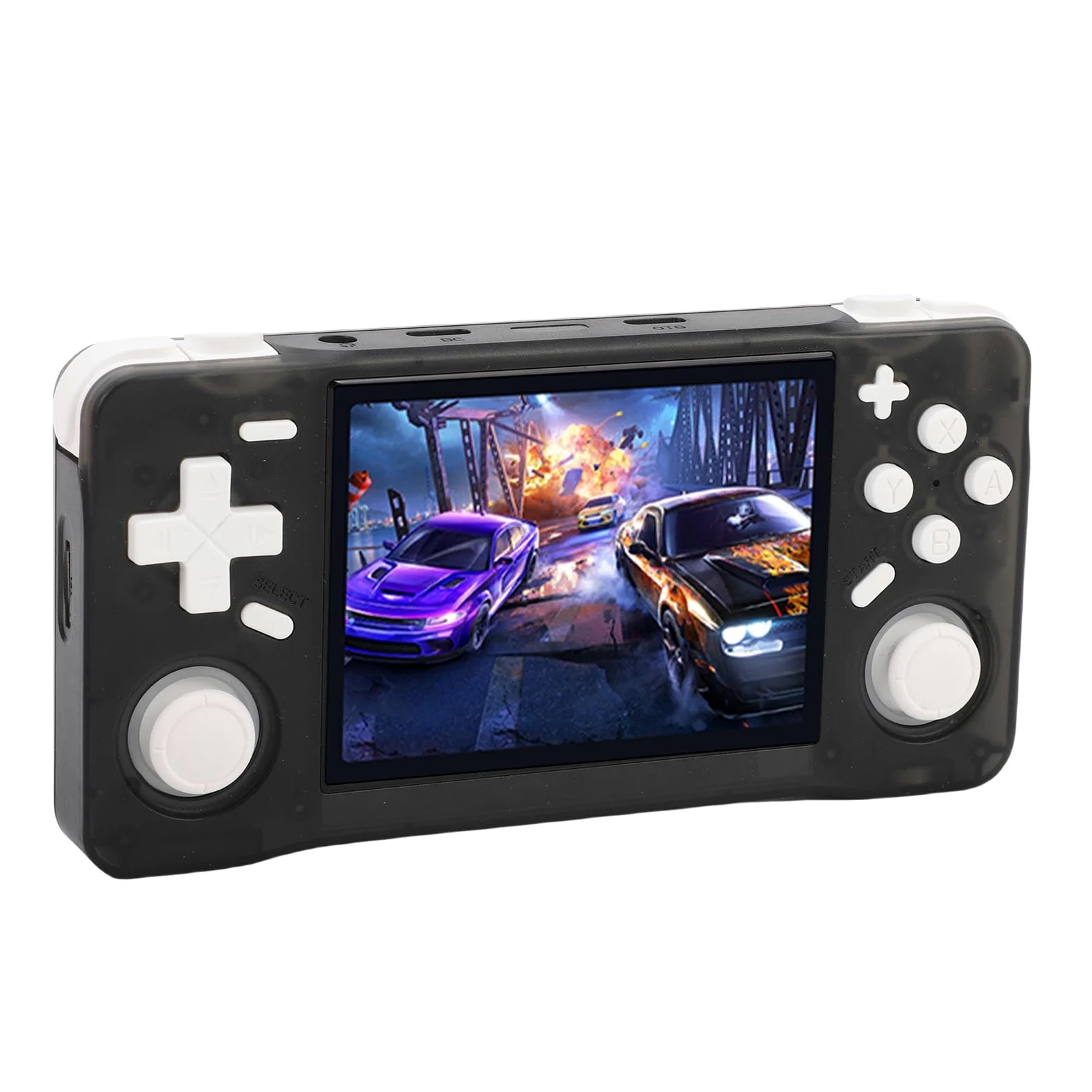 Aramox Consola de Juegos Portátil Retro, Consola de Juegos Portátil ABS con Pantalla HD de 3,5 Pulgadas 640x480, RK3326 64 Bits A35, Batería de 4000 MAh, para Jugadores de Retro a Casa de Viaje (64GB)