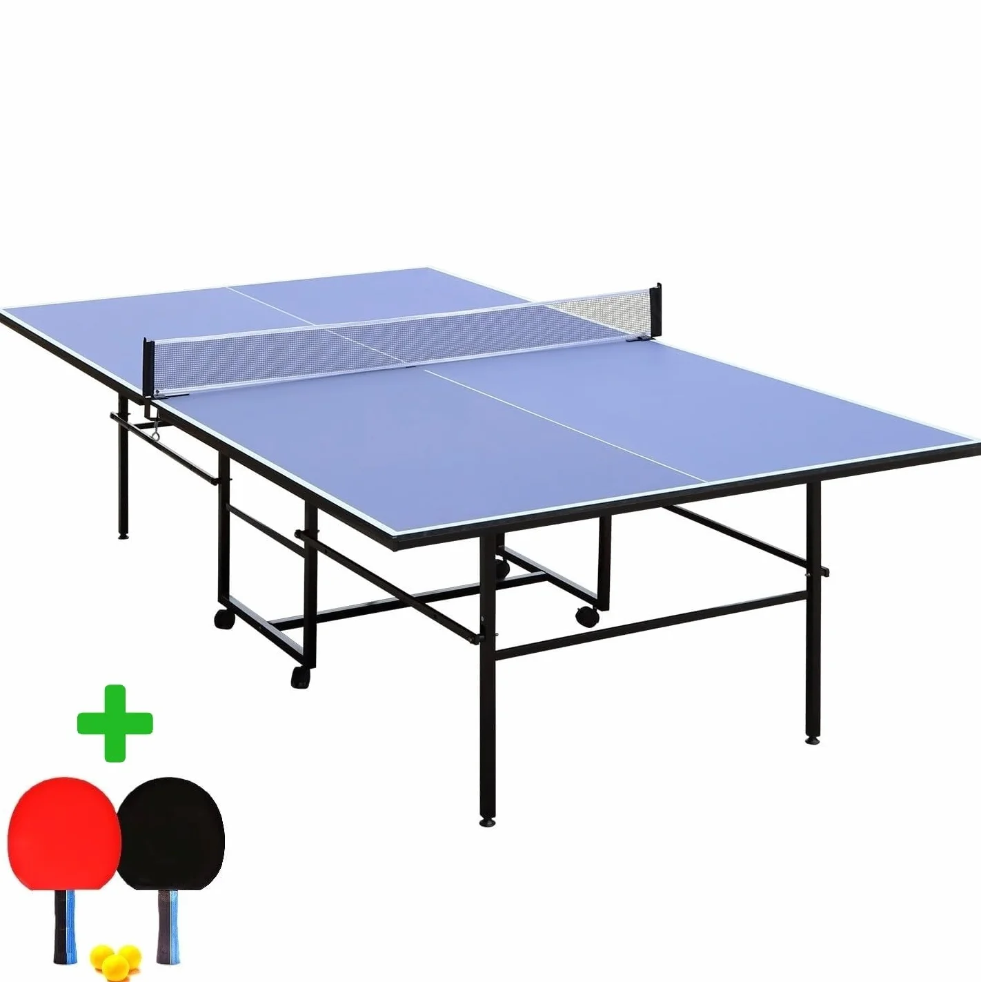 Mesa de Ping Pong Plegable Oficial con Red, Palas y Pelotas