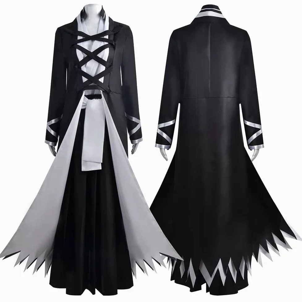 Kurosaki Ichigo Cosplay Disfraz Anime Kimono Disfraz Ichigo Kurosaki Samurai Disfraz para Halloween Carnaval Fiesta