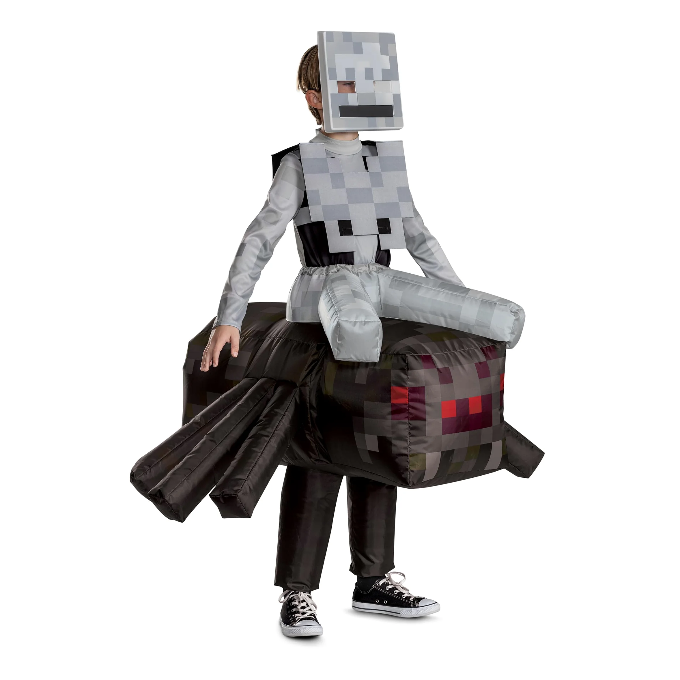 Disguise Disfraz inflable oficial de Minecraft Spider Jockey con ventilador inflable de Minecraft