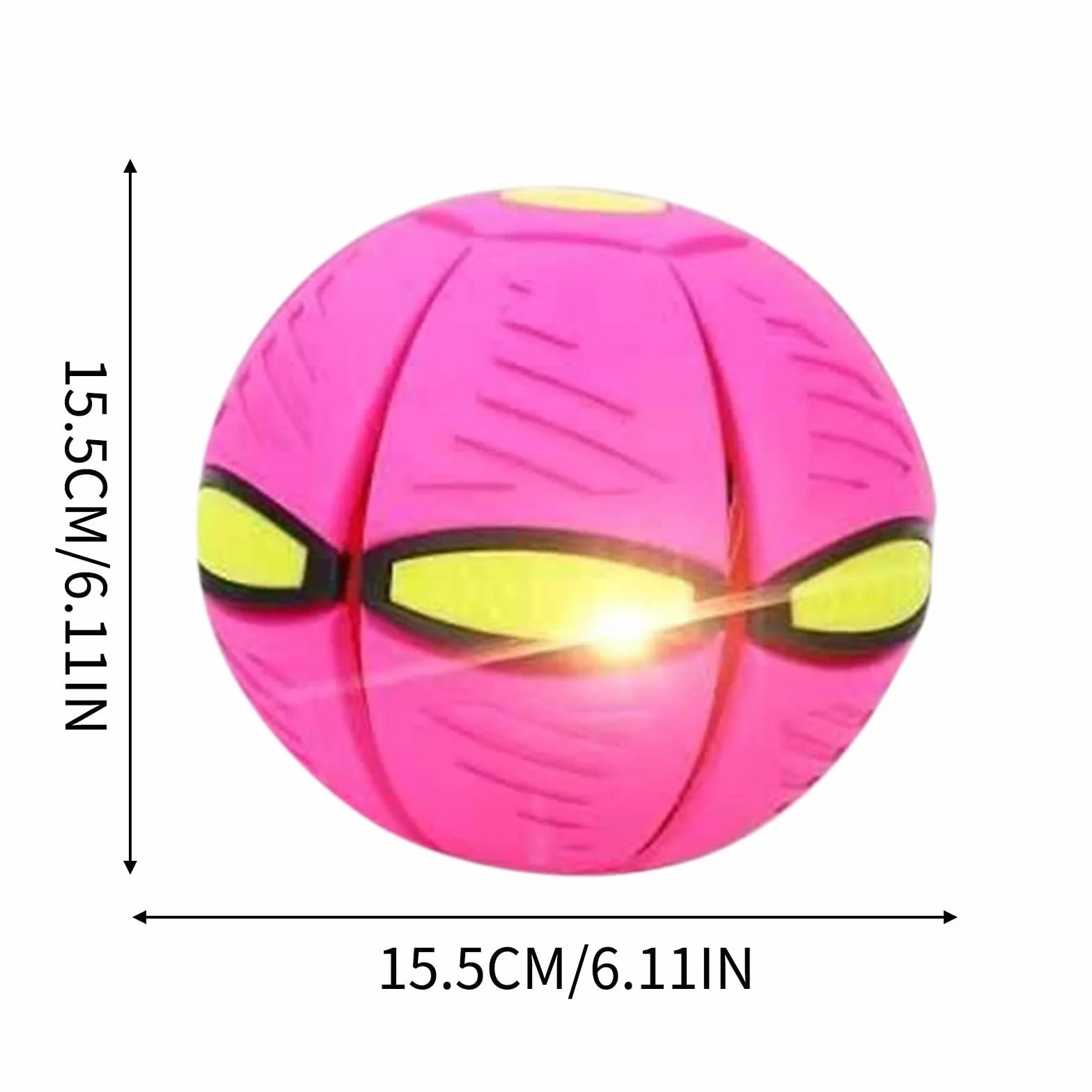 Pelota Saltarina Niños Gracioso Metaball Mágico, Platillo Volador Magic Metaball con 6 Luces, Children's Bouncing Ball para Interacción Entre Padres E Hijos (A01-Rojo(Versión con Seis Luces))