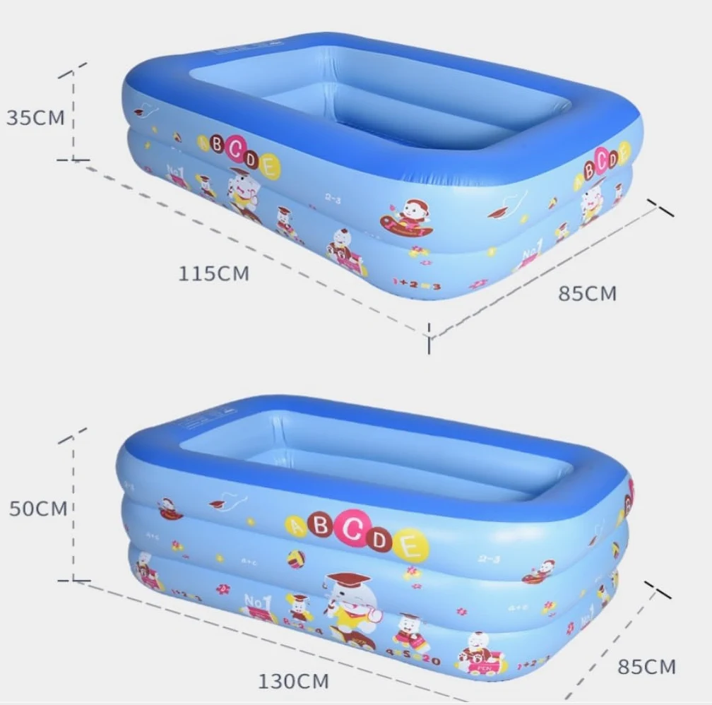 Piscina Hinchable Piscina Inflable Piscina Infantil Jugar En El Agua Centro De Natación Piscinas Juguetes Al Aire Libre Juego sobre El Suelo Piscina para Exteriores(Pink,135 * 85 * 50cm)