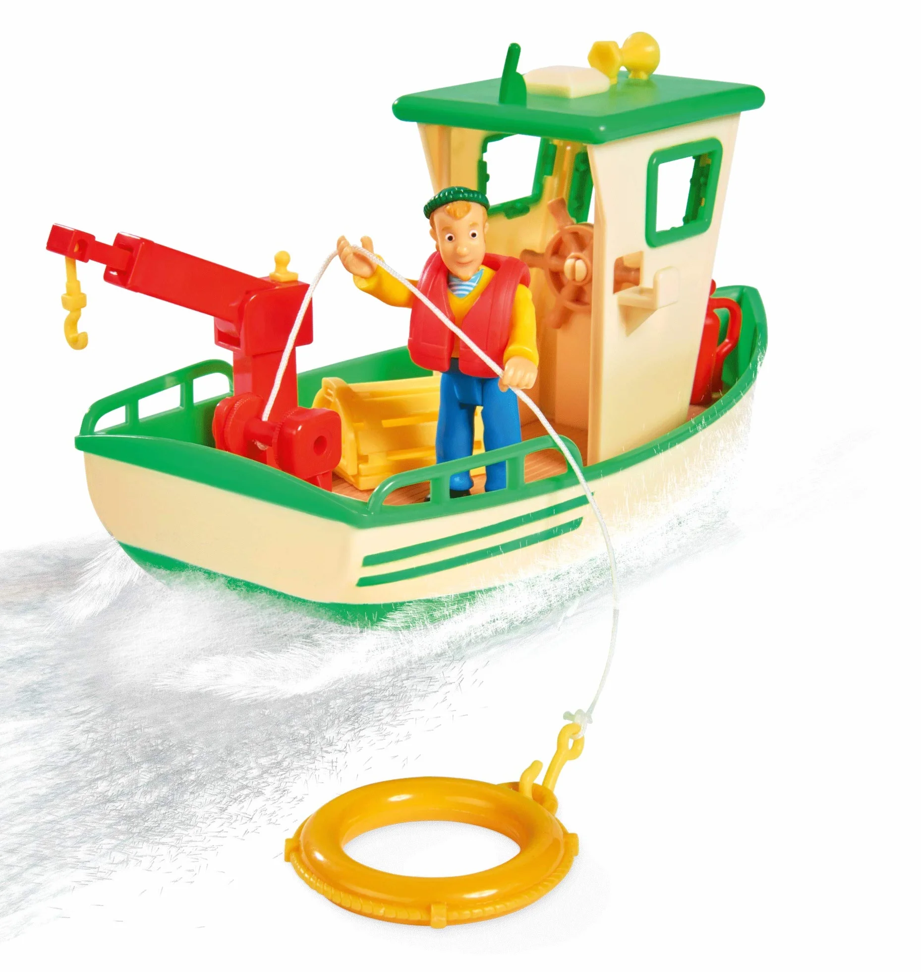 Sam Charlies Fischerboot mit Figur