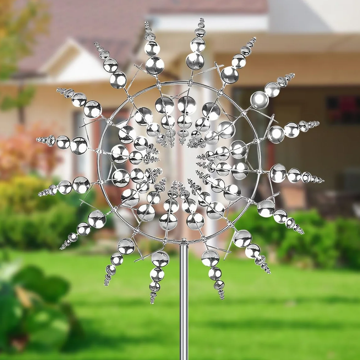 Molino de Viento de Metal, Wind Spinners para Jardín, Spinner de Viento 3D, Giradores de Viento de Jardín, Escultura de Viento Spinner para Patio, Jardín, Decoración al Aire Libre