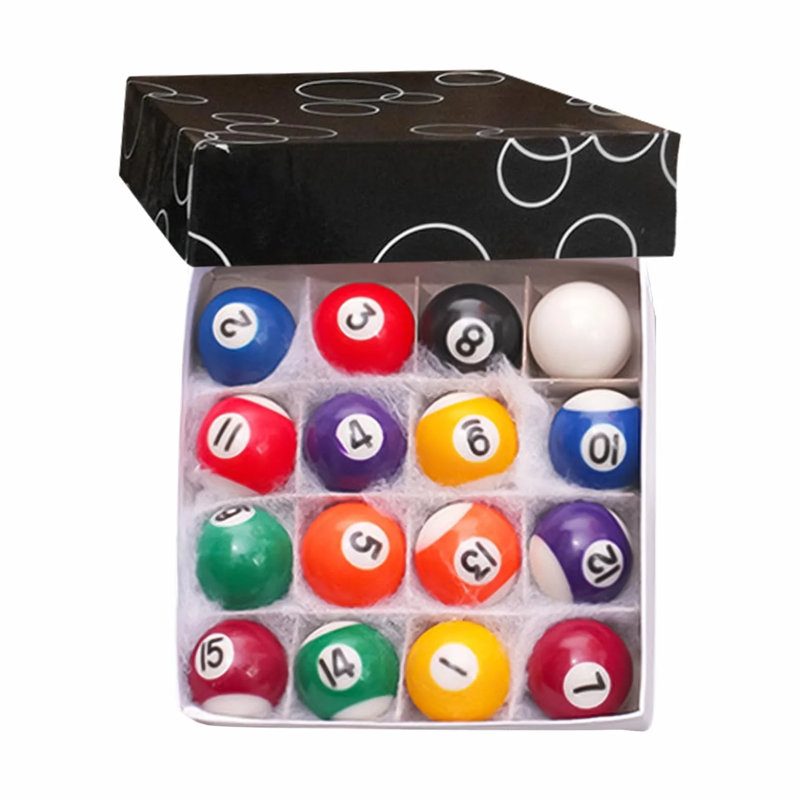 Bolas de Billar 16 Piezas Juego Portátil para Niños Mesa Interior y Exterior