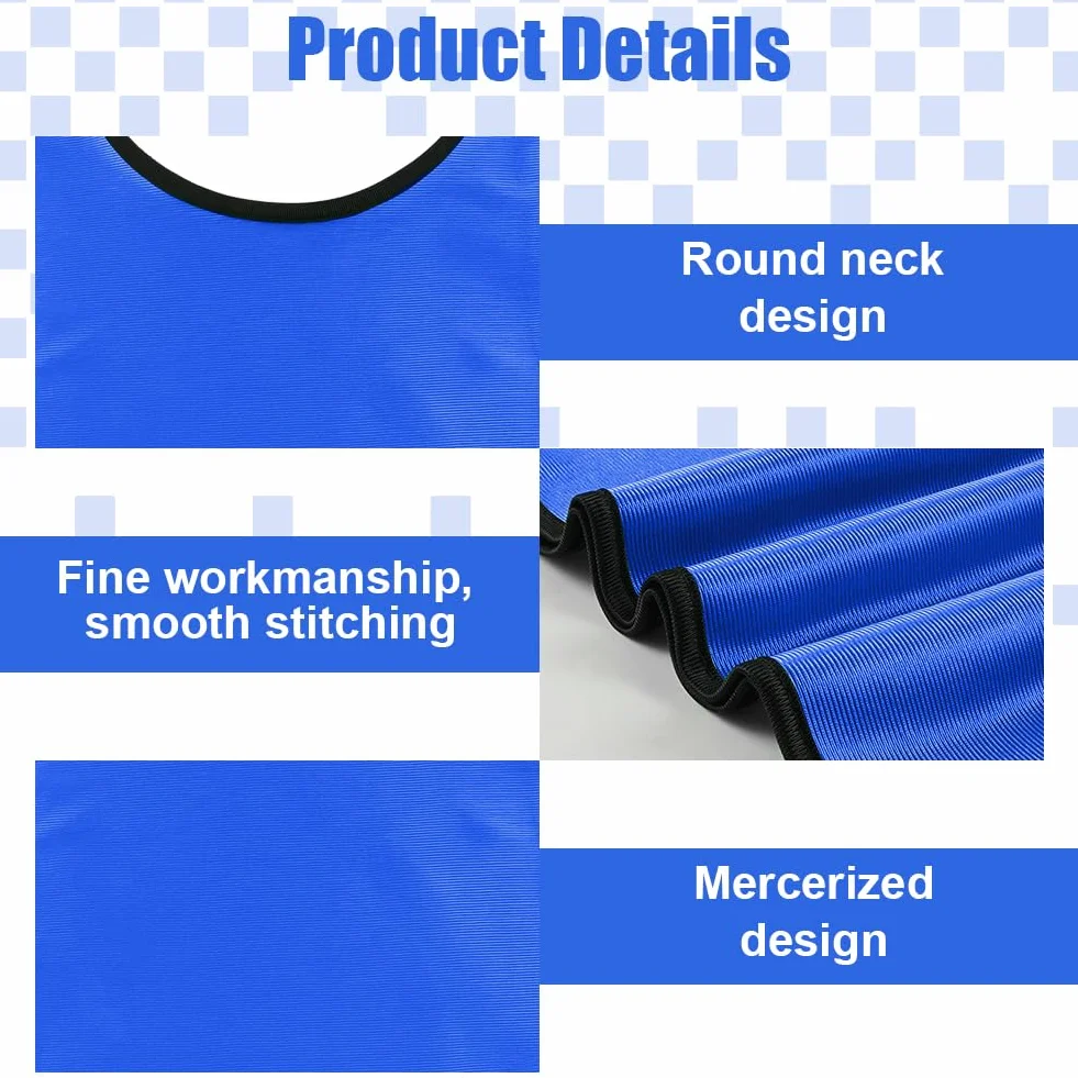 Petos Futbol Brillante 6Pcs Chaleco Entrenamiento Malla Transpirable Niños Adultos