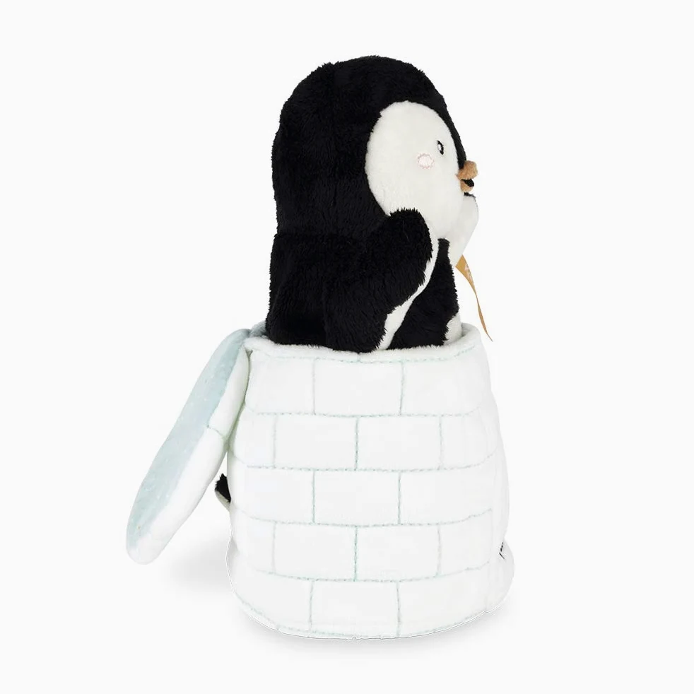 KALOO - Colección Kachoo - Marioneta de Peluche Sorpresa para Bebé 25 cm, El Pingüino Gabin (K963593)