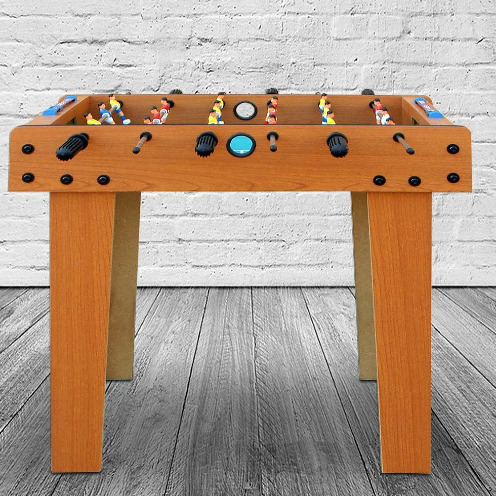 Spielwerk® Futbolín Infantil para Niños, Fútbol, Marcadores Manuales, Futbolines de Madera, Juego de Mesa Interior Exterior, 69x37x62cm, Juguete Interactivo, Mesas de Futbolín